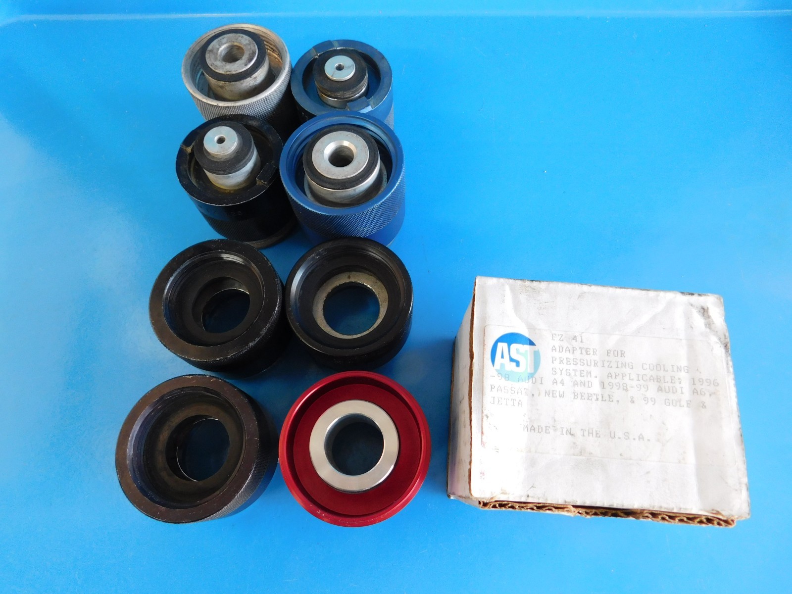 USED, AST RADIATOR PRESSURE ADAPTOR LOT OF » 8 » TOTAL