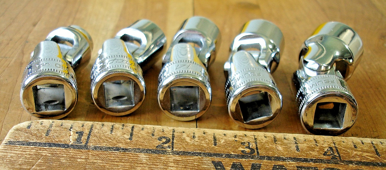 5 NEW SNAP-ON 3/8″ DRIVE METRIC SWIVEL SOCKETS MECHANICS TOOLS 10-13-14-15-17 US
