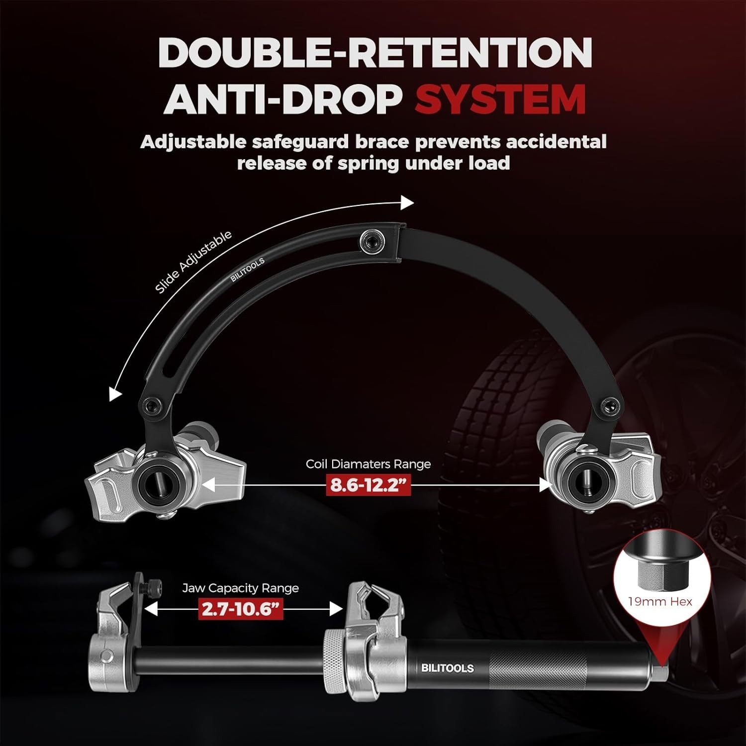 Versatile Spring Compressor Tool Set for Safe & Efficient Vehicle Maintenance