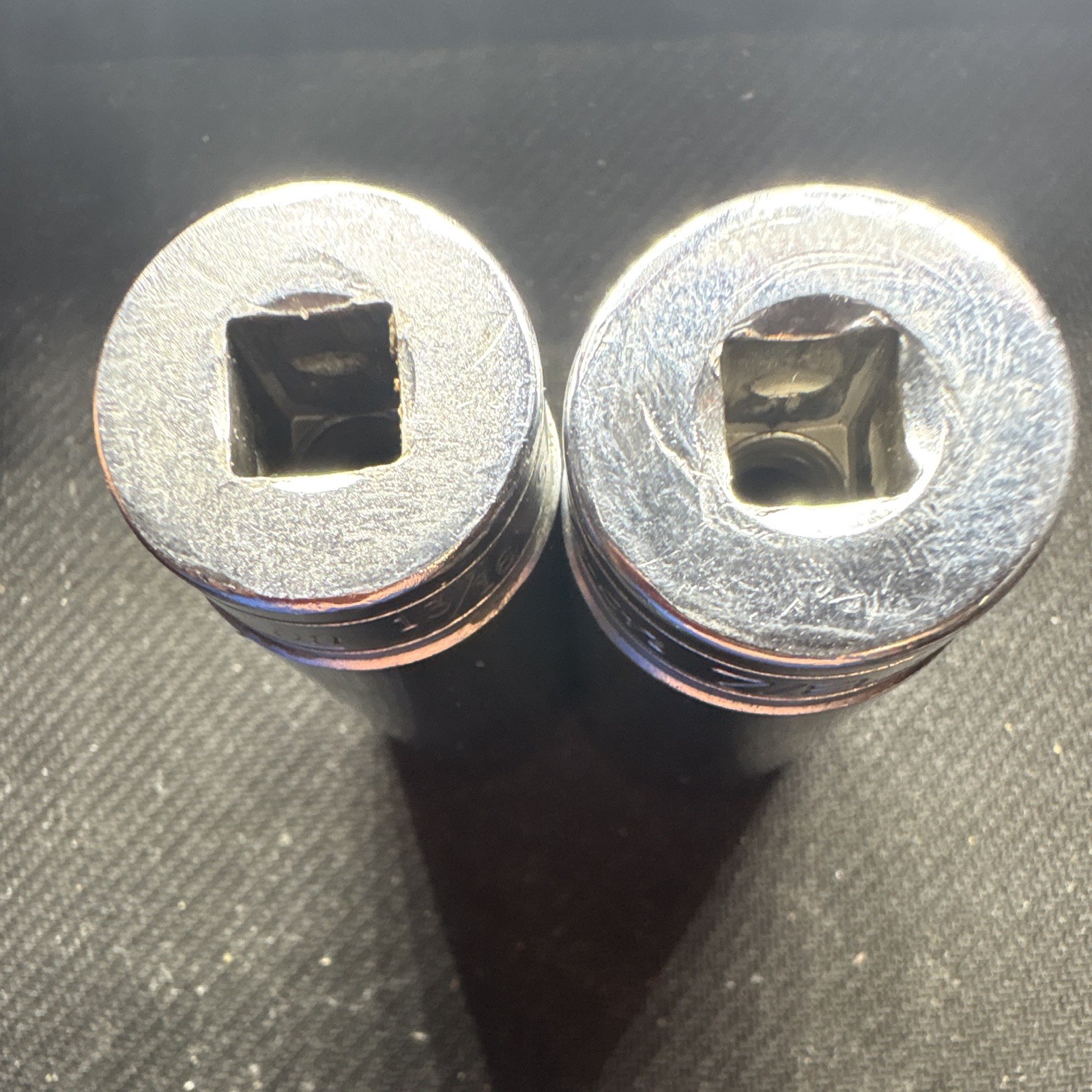 Vintage Snap-on USA SFS Deep Socket Lot 3/8″ Drive 13/16 & 7/8, 2 Pc, 6 Point