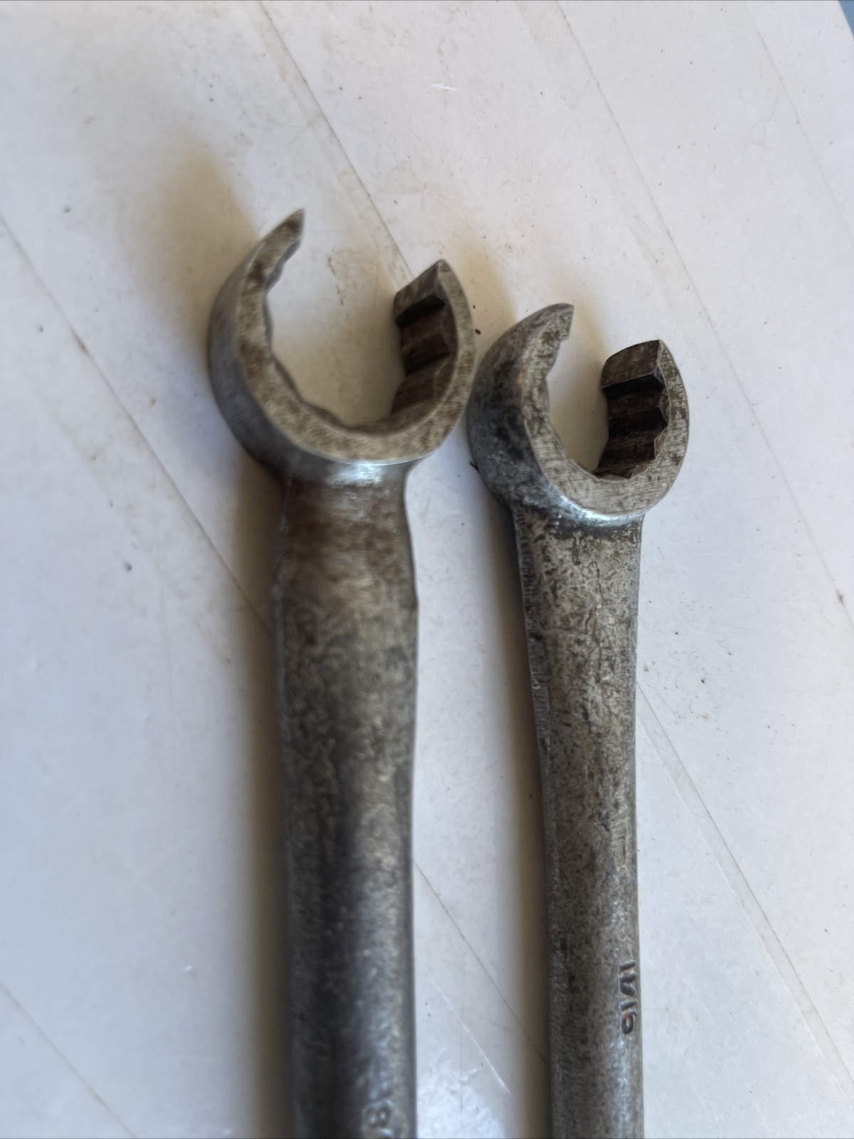 Rare Fairmount Flare Nut Wrenches 4124 4122 3/4″, 11/16