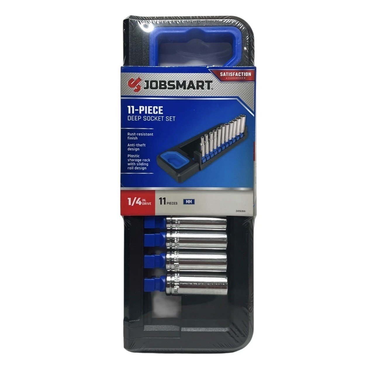 JobSmart 1/4 in. Drive Metric Deep Socket Set, 11 pc.