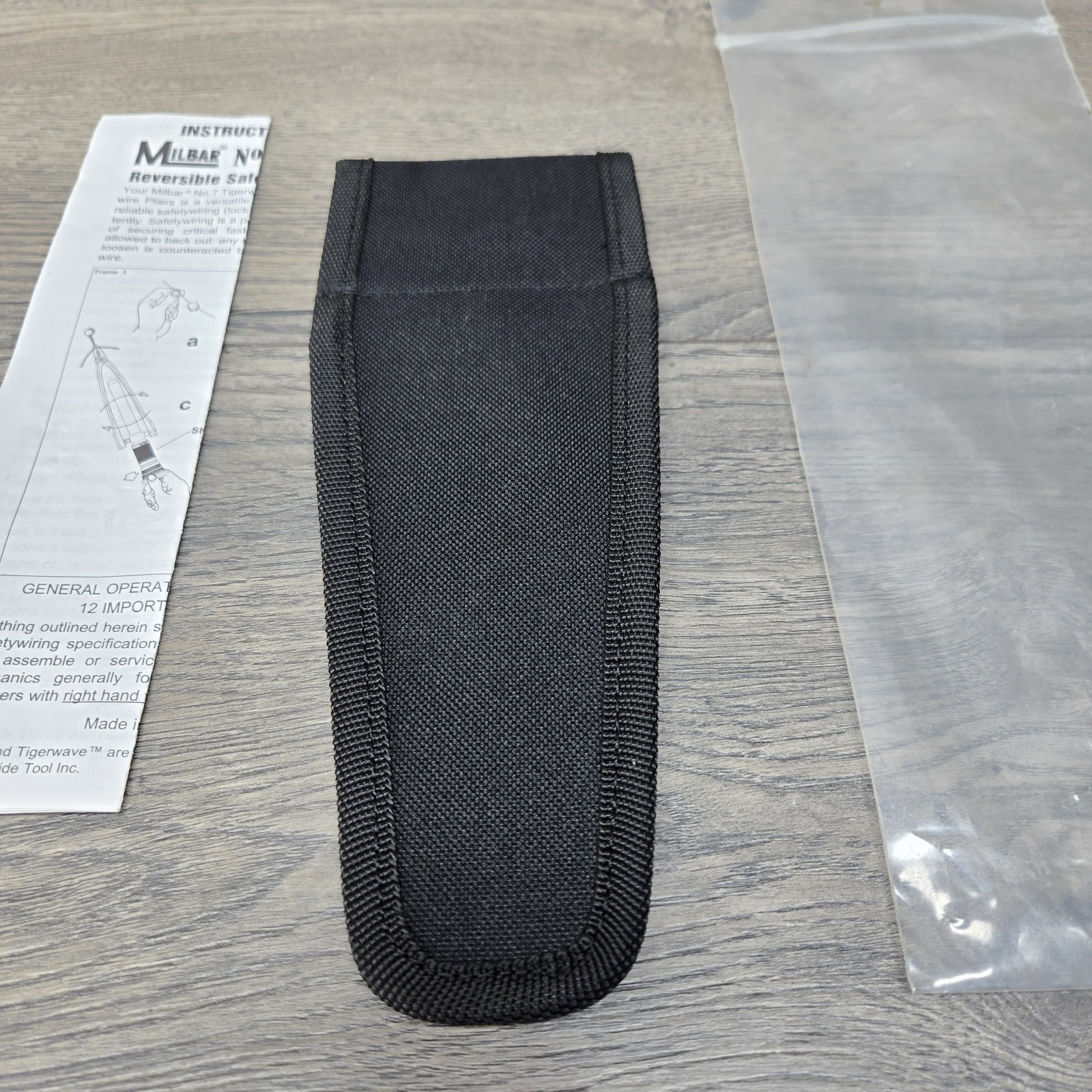 Milbar Tiger Wave Safety Wire Twist Pliers Black Pouch *Case Only* New