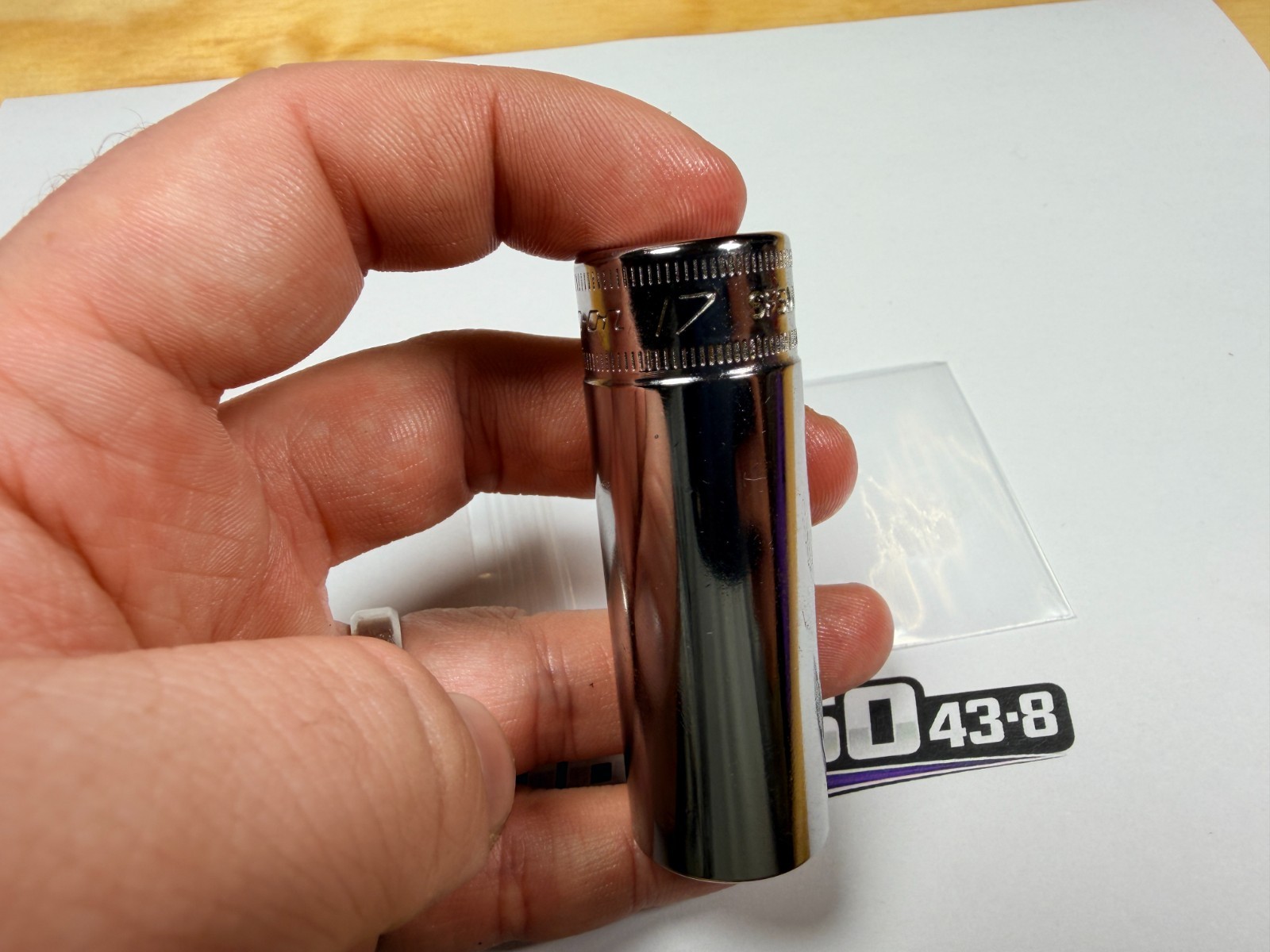 Snap-On Tools USA NEW 3/8″ Drive 17mm Metric 6pt Deep Chrome Socket SFSM17