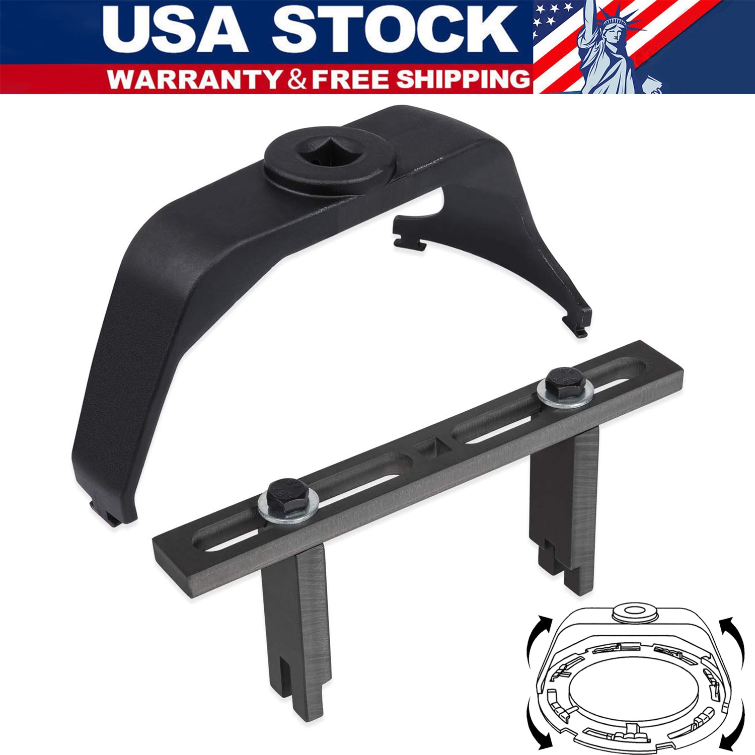 Fuel Tank Lock Ring Tool 6599 & Fuel Pump Module Spanner Wrench for GM Chrysler