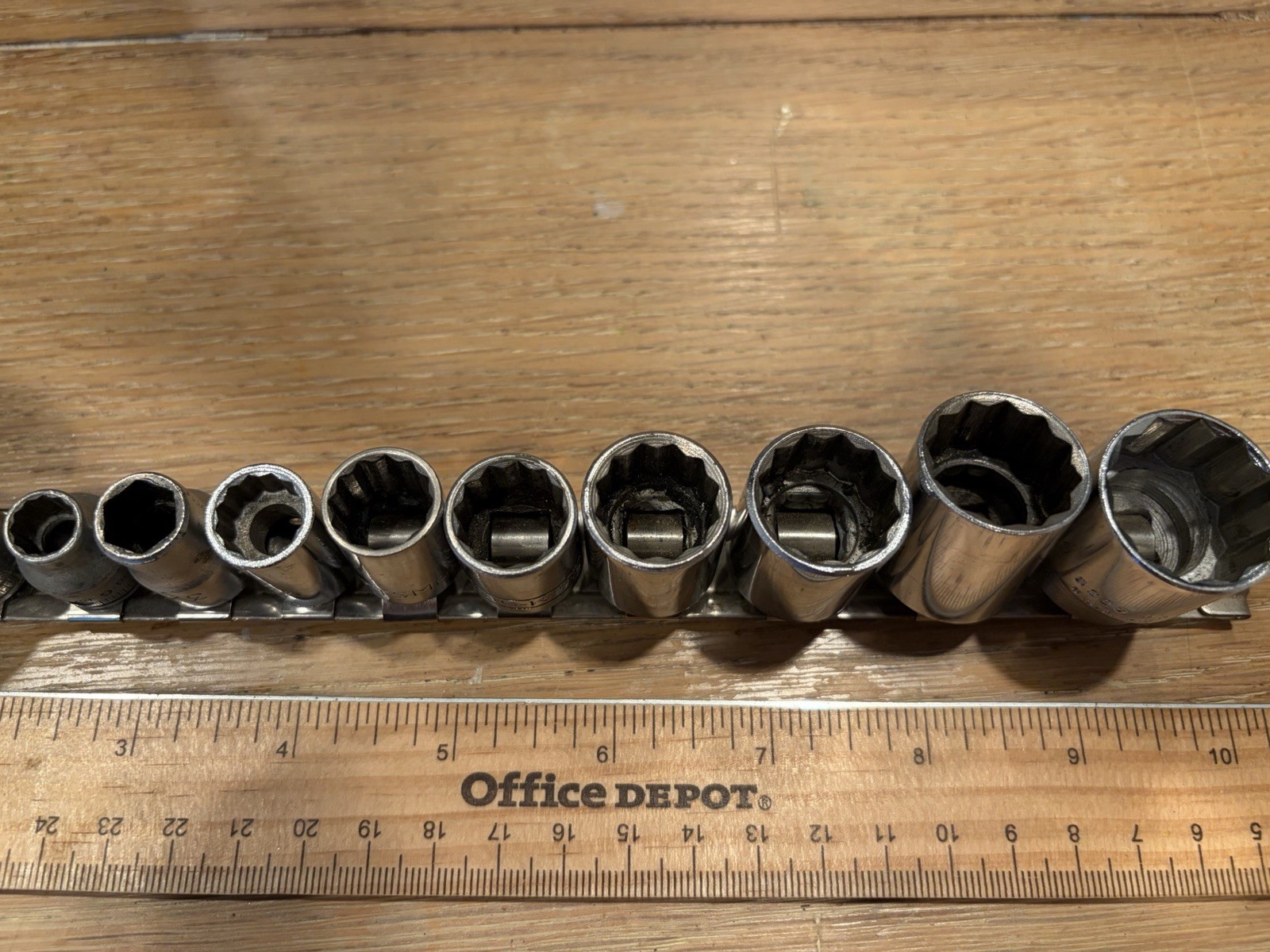 Set Of Drive Sockets, Various Sizes, Some Proto Brand, Some thorsen