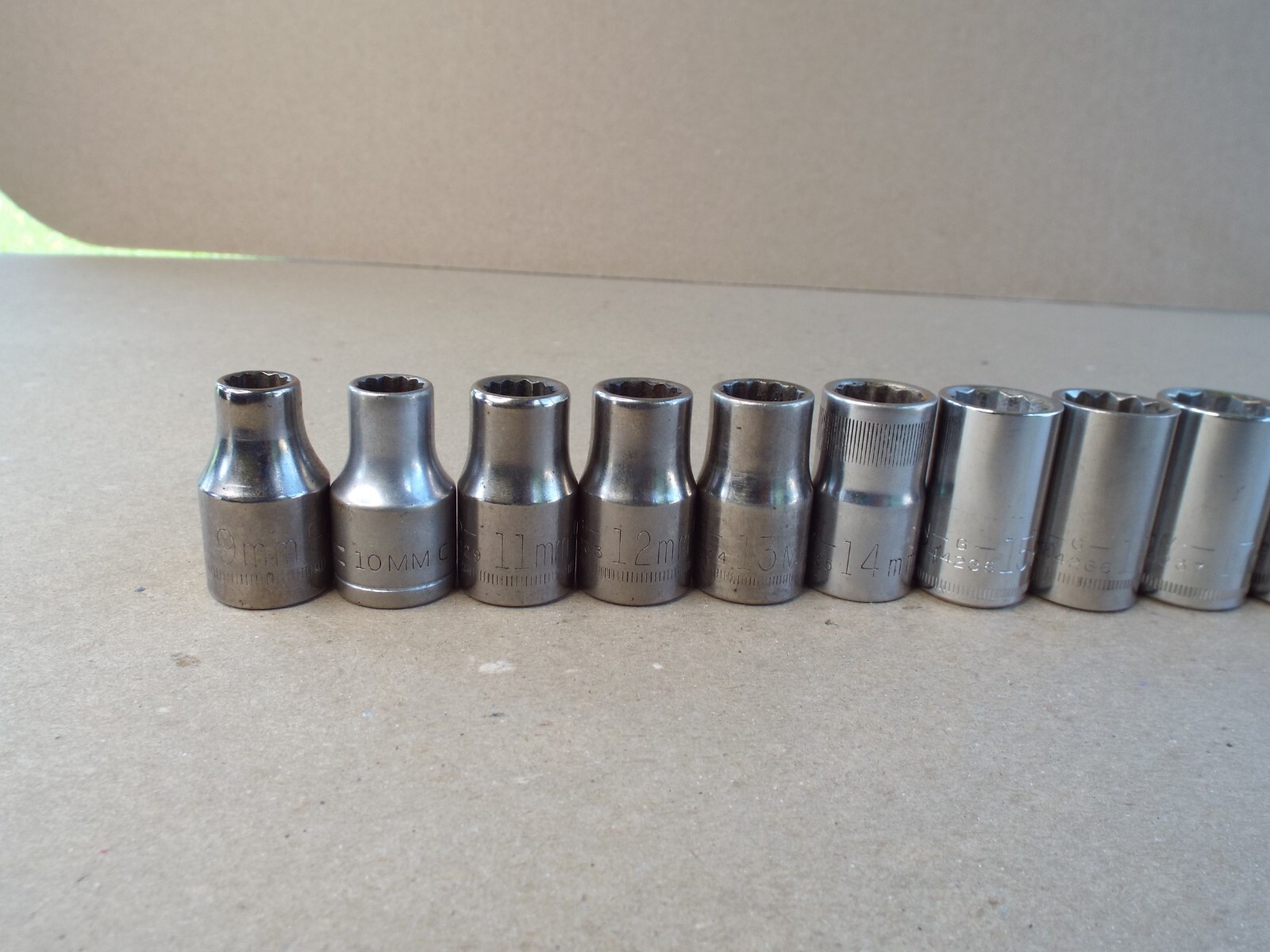 VTG 15 Pc Craftsman USA Metric Socket 9-27mm Lot 1/2″ Dr 12 Pt – (Please Read)