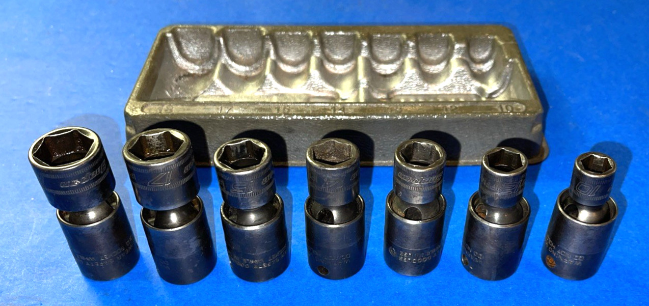 SNAP-ON TOOLS 7 PIECE 3/8 DRIVE METRIC SHORT SWIVEL IMPACT SOCKETS 207IPFM