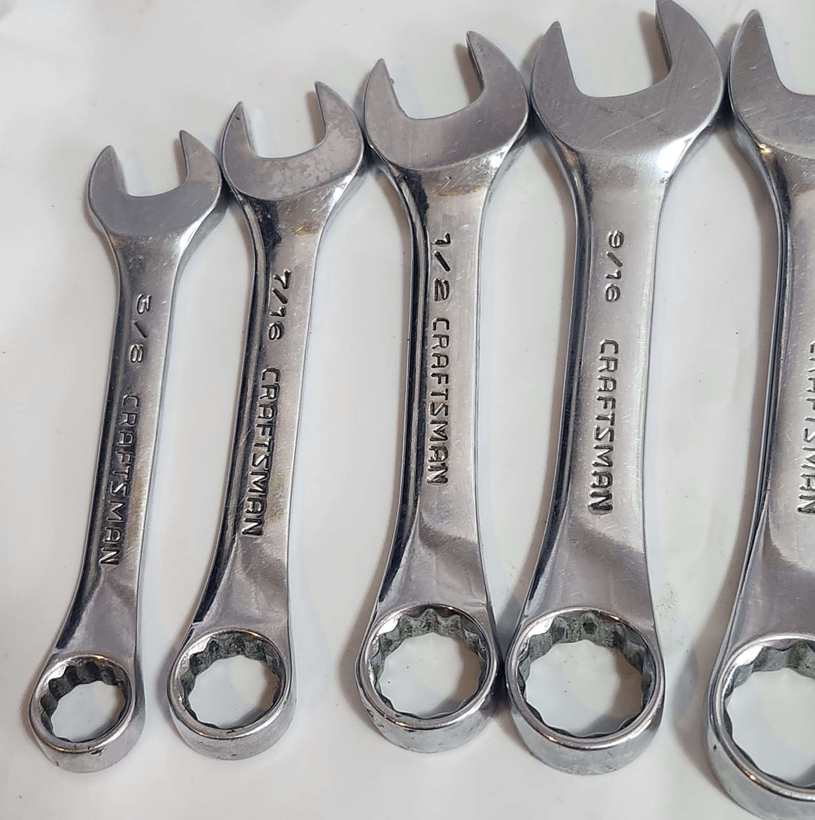 Craftsman 11-Piece SAE Stubby Combination -K- Series Wrench Set Polished Finish