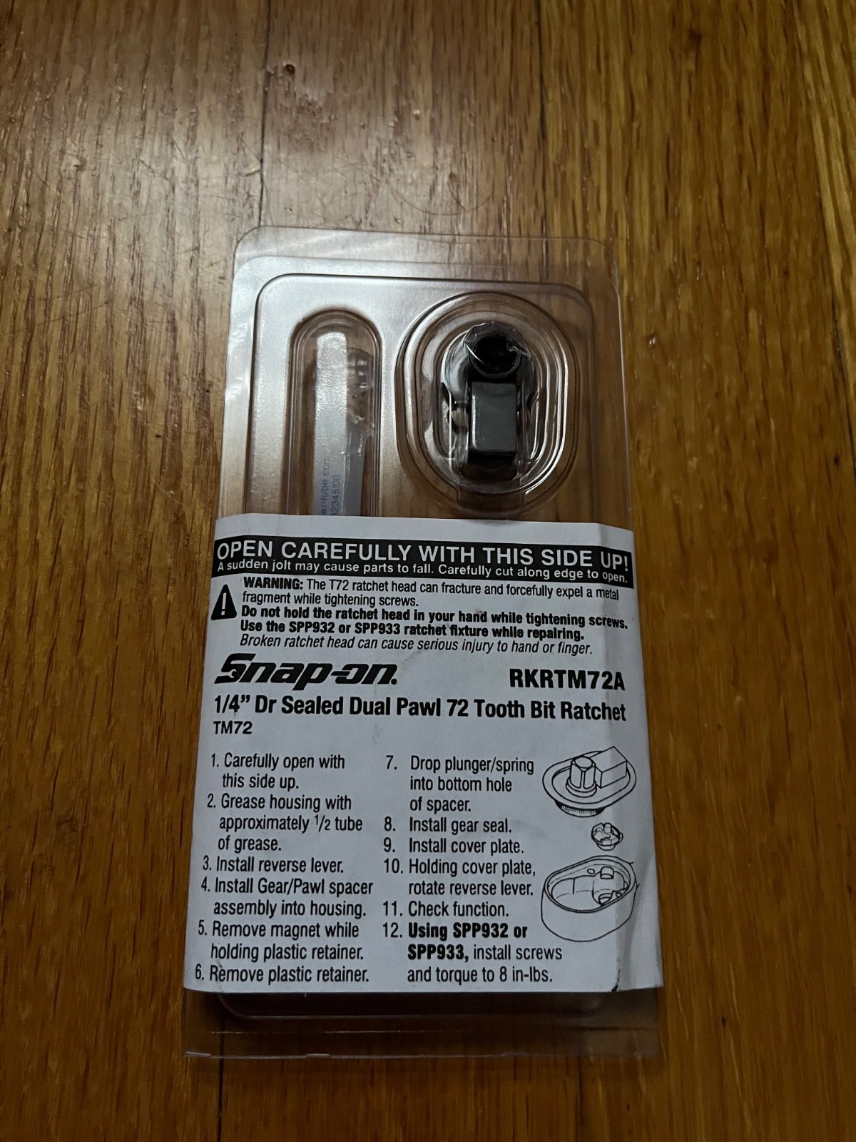 Snap-on RKRTM72A Ratchet 1/4 Bit Driver Repair Kit