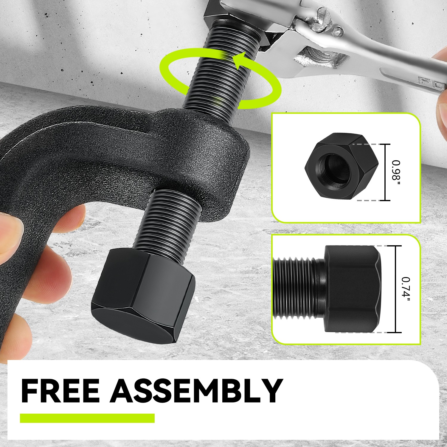 Universal Cars Trucks SUV 2-3/8 Inches Adjustable Ball Joint Removal Tool Set