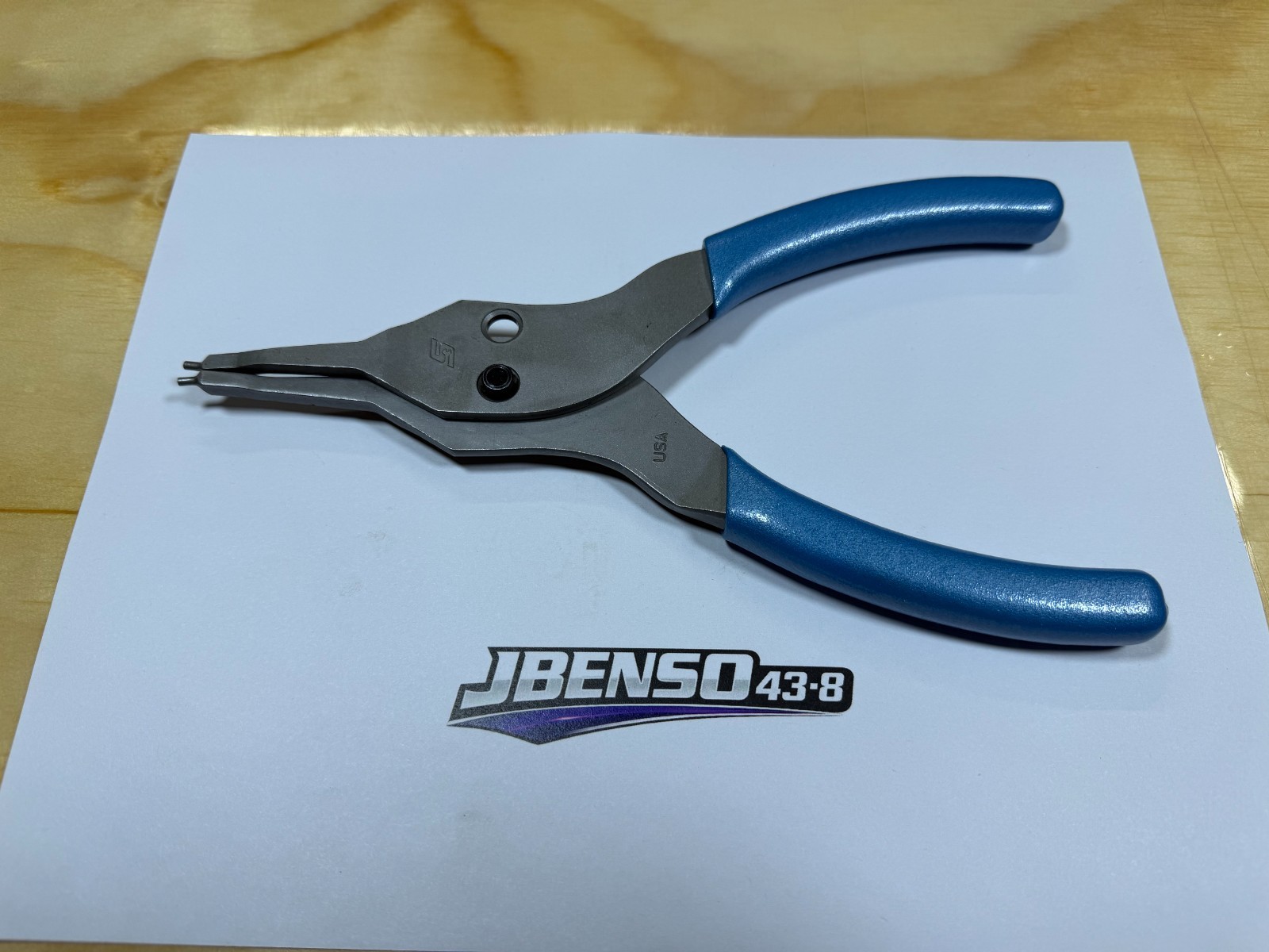 Snap-on Tools USA NEW PEARL BLUE Straight Tip .090 Snap Ring Pliers SRPCR9000PB