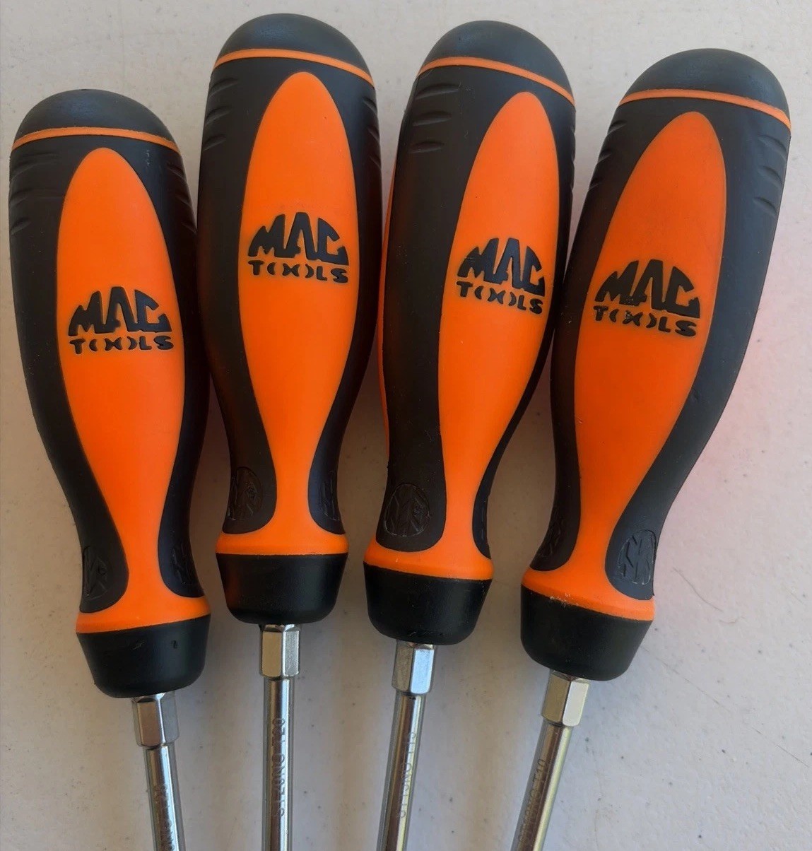 Mac Tools 4pc Torx driver set Orange Handles T10 T15 T20 T25