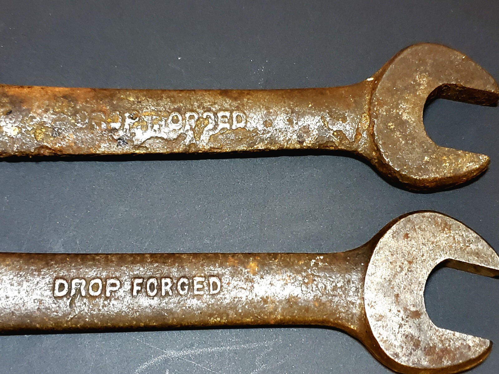 Vintage 20s-50s Open End Asst’d Wrenches Set of 8 Made in the USA Forged Steel