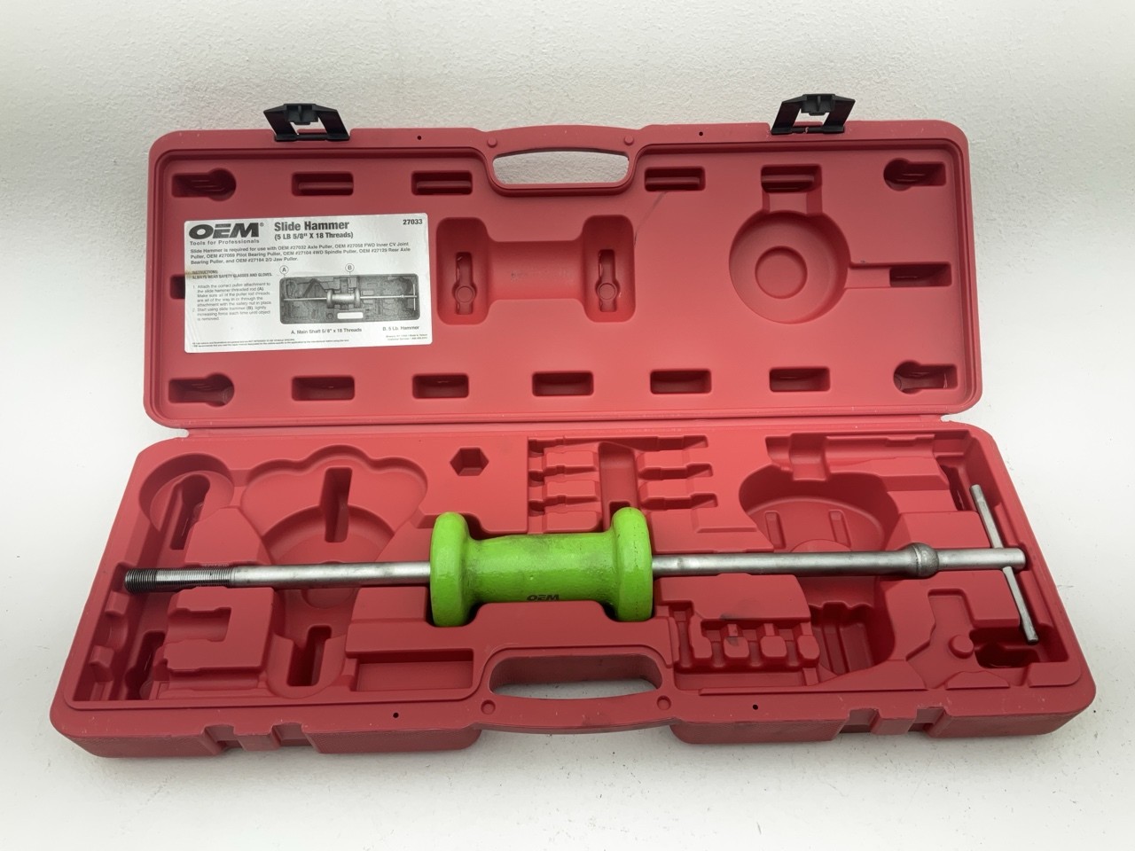 USED #13 – OEM Tools 27033 5-Pound Slide Hammer