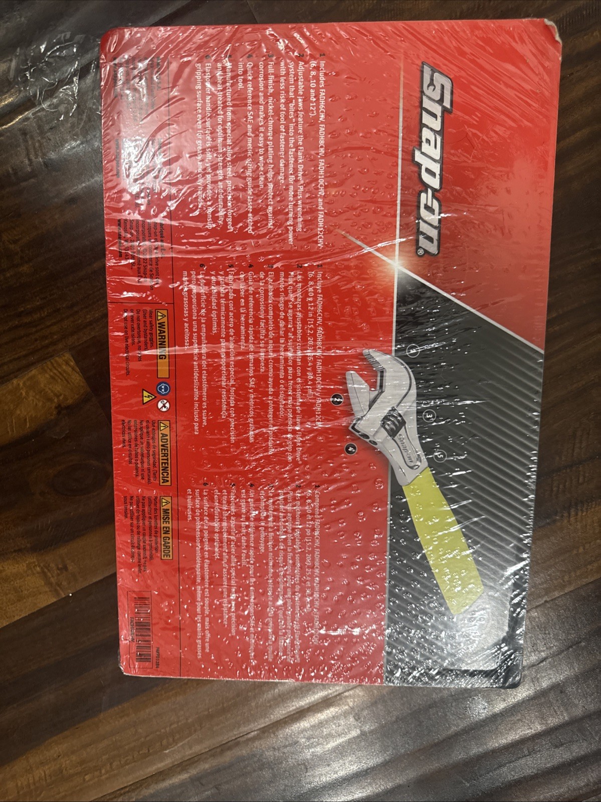 For Snap-On YELLOW 6″ 8″ 10″ 12″ Flank Drive Plus Adjustable Wrench FADH704CHV