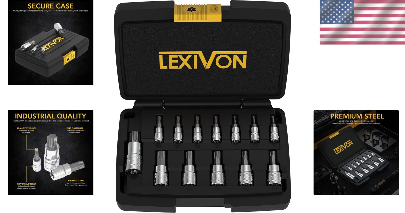 Comprehensive 13-Piece Torx Bit Socket Set – Perfect for DIY & Professionals