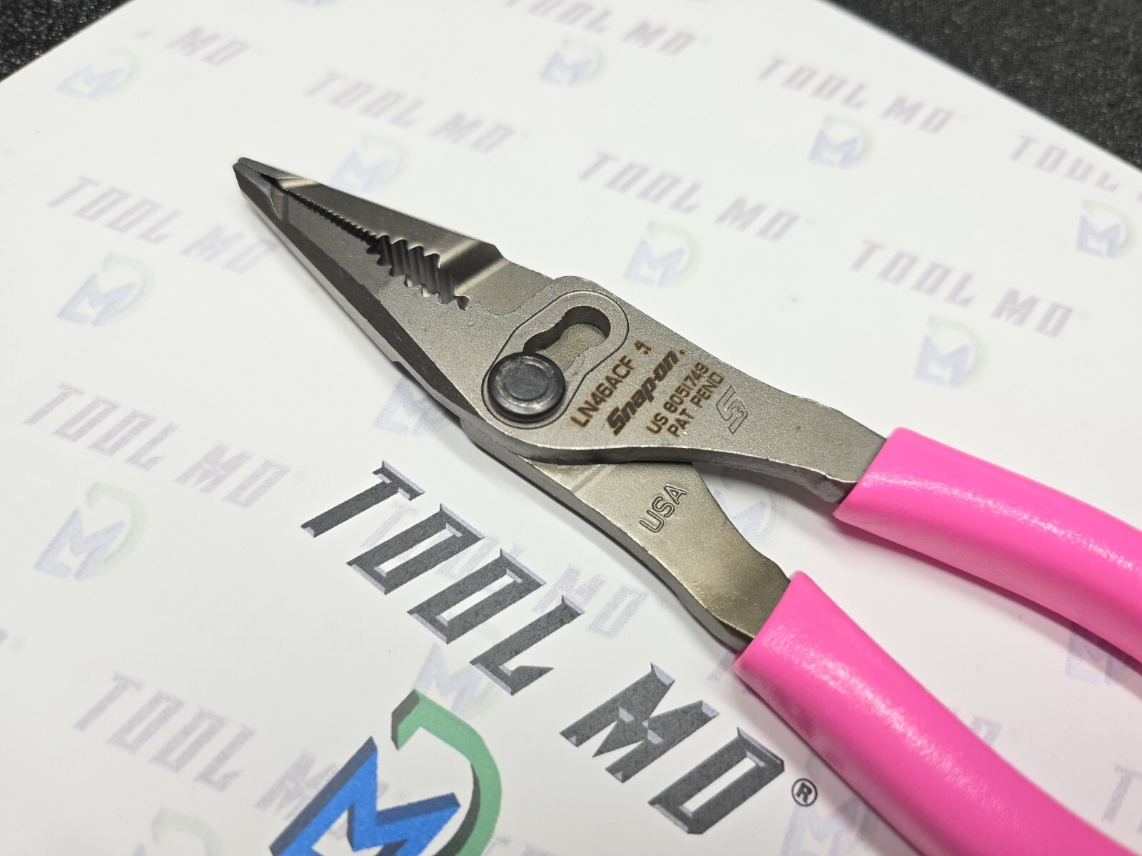 Snap-on Tools USA NEW HOT PINK 7″ Talon Grip Long Nose Slip Joint Pliers LN46ACF