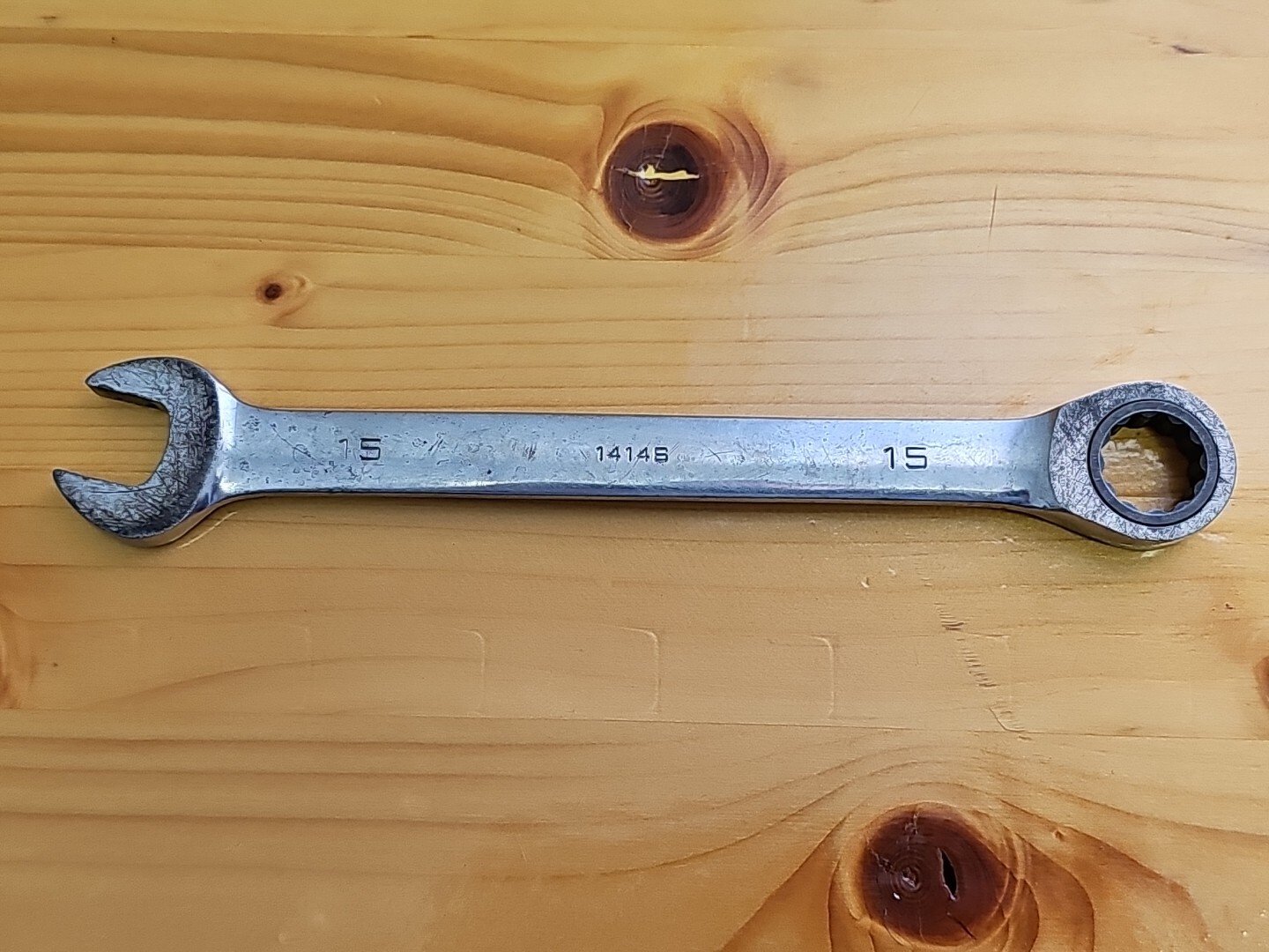 GM Performance Parts 15MM Ratchet Combination Wrench #14146 12 Point 8″