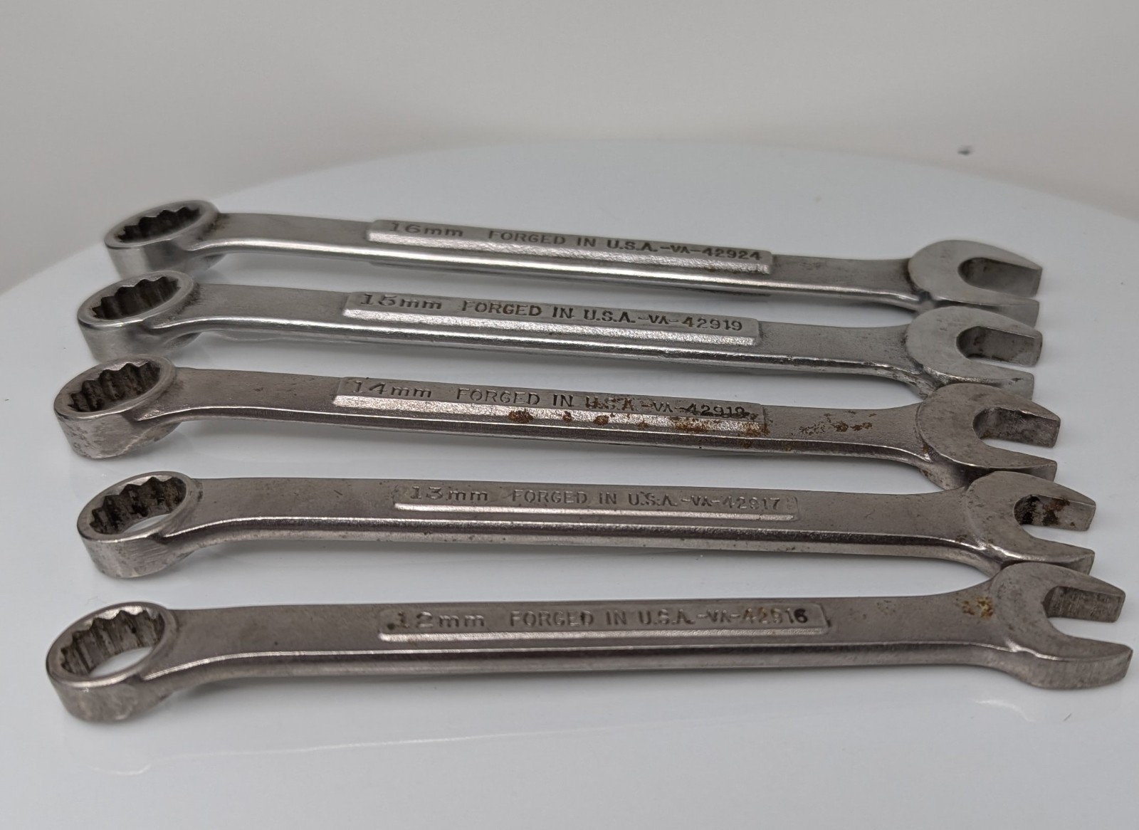 5 Vtg Craftsman Metric Offset Combination Wrench Set 12-16mm 42916-9, 42924