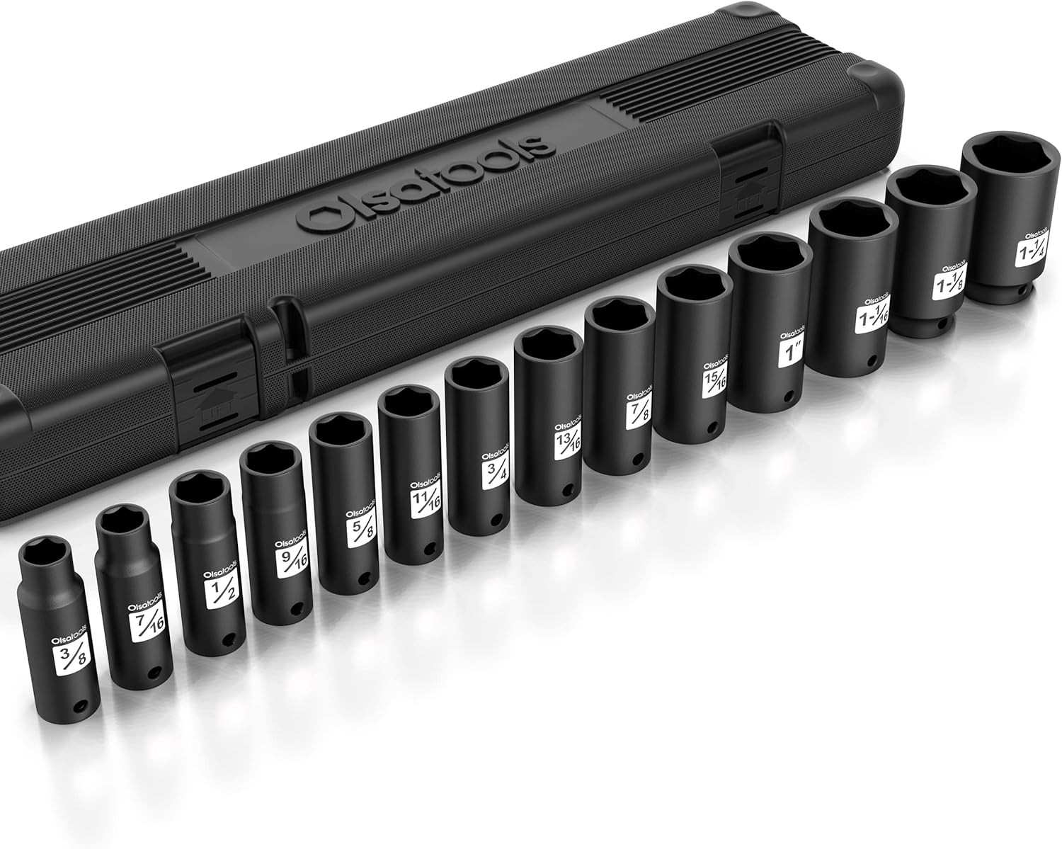 Olsa Tools 1/2-Inch Drive Deep Impact Drive, Deep, 14pc Sae Set
