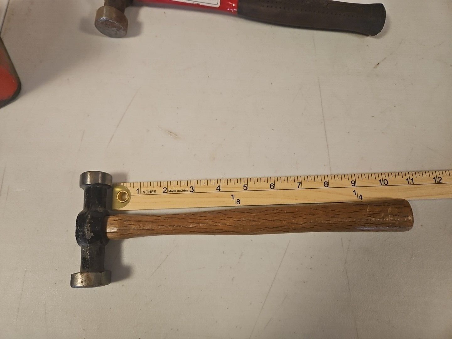 Vintage Auto Body Hammer Wood Handle Both Square And Round Heads