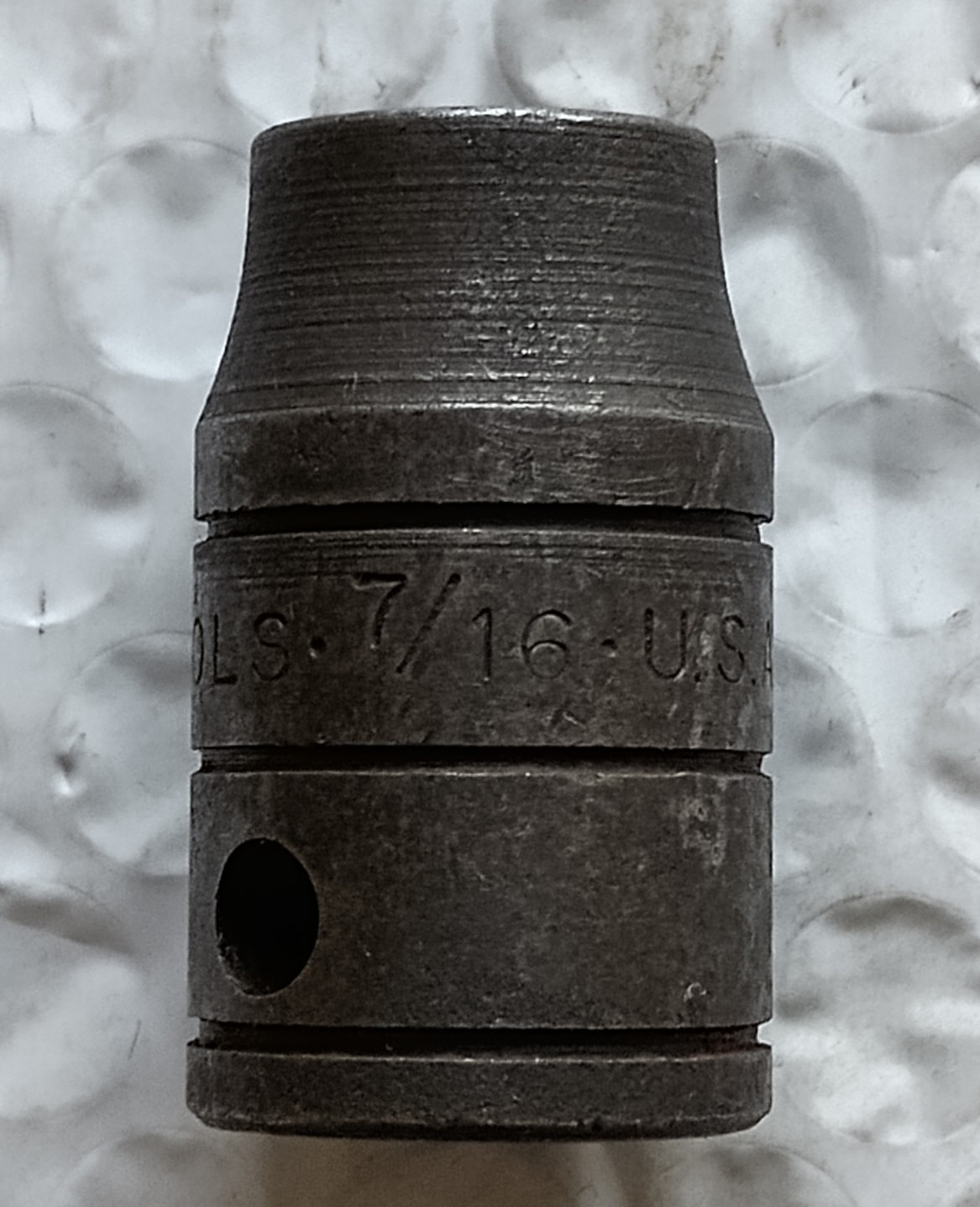 S-K TOOLS USA 46114, 1/2″ DRIVE, 7/16″ IMPACT SOCKET, SHALLOW, 6 POINT.
