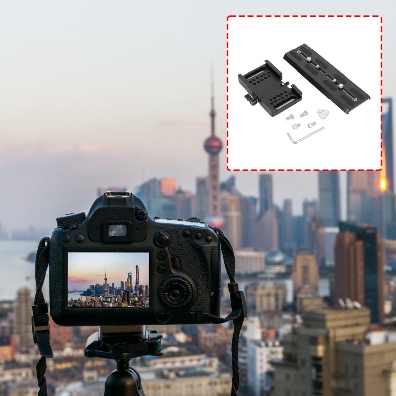 Camera Mounting Plate 8 Inch Aluminum Alloy Quick Release For Film Stability