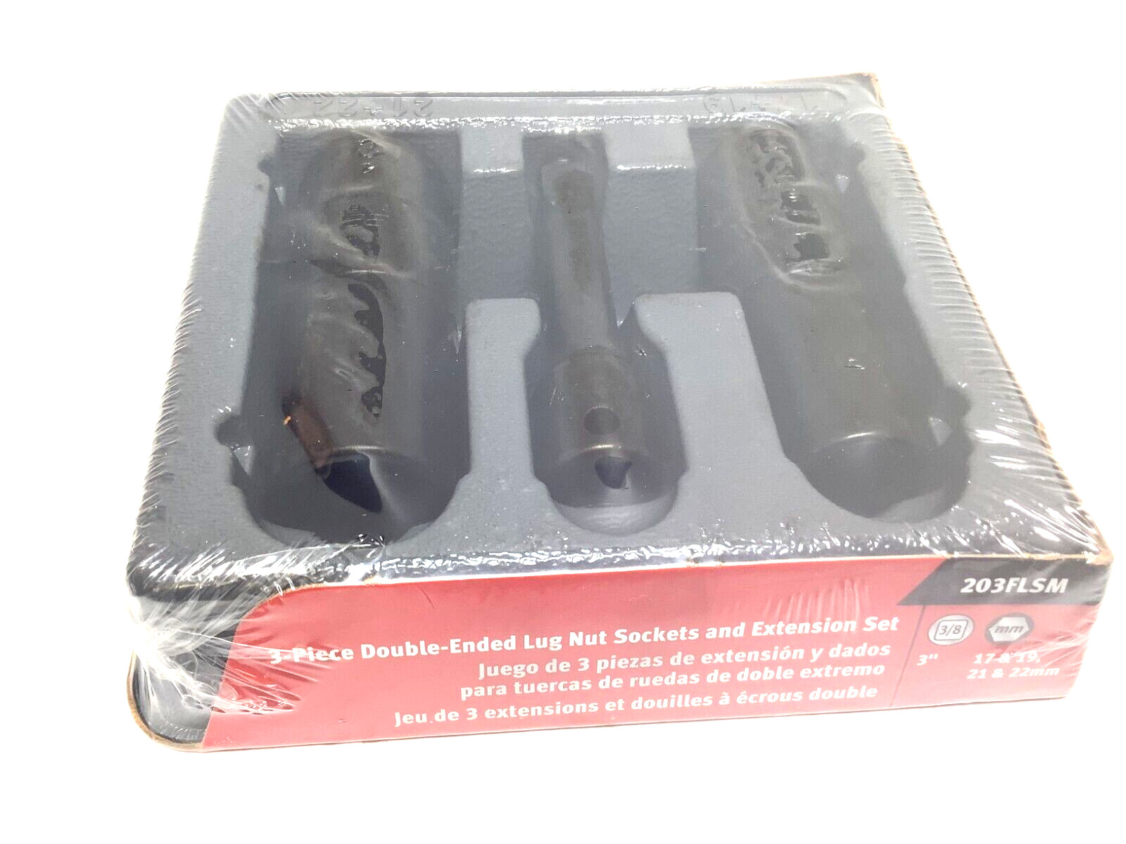 NEW Snap-on™ 3/8″ drive 203FLSM 17 19 21 22 Flip LUG NUT Socket SET w IMX31 Ext