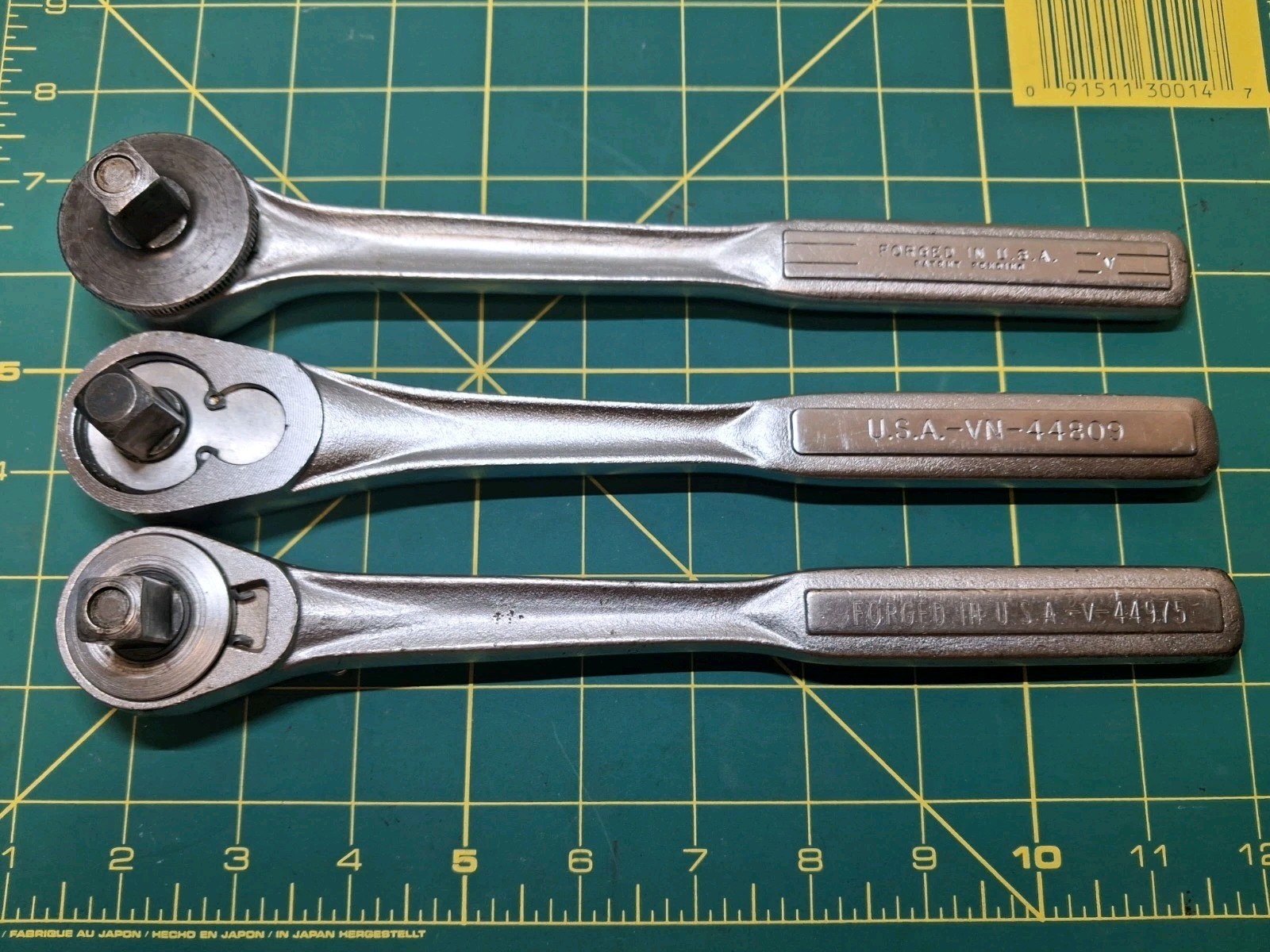 Lot of 3 – 1/2″ drive Craftsman Ratchets,44809,44975,fine Tooth Quick Release