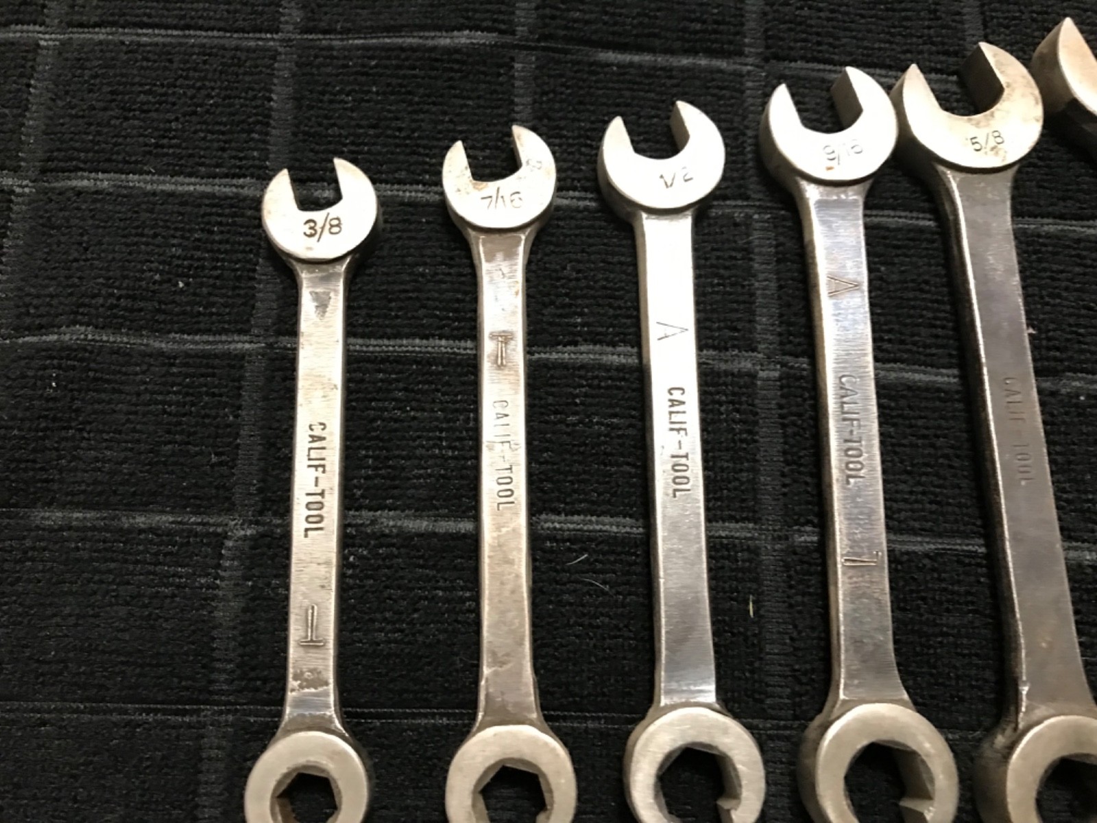 Vtg A. Plomb Calif-Tool Flare Nut Line / Open-End Combination Wrench Set 1920’s