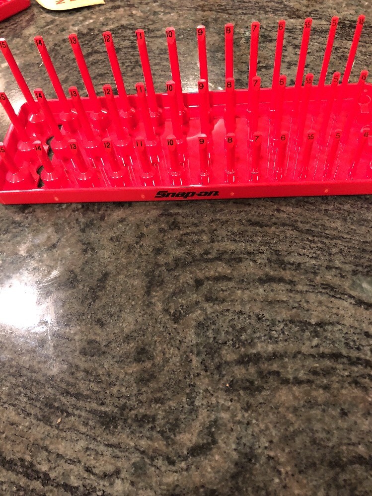 Snap On ka143metrd 1/4″ metric post 3 row socket tray red