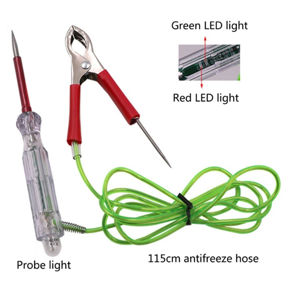 Cable Circuit Tester For 6V 12V 24V DC Voltage Probe Light Tool Auto Fuse Test