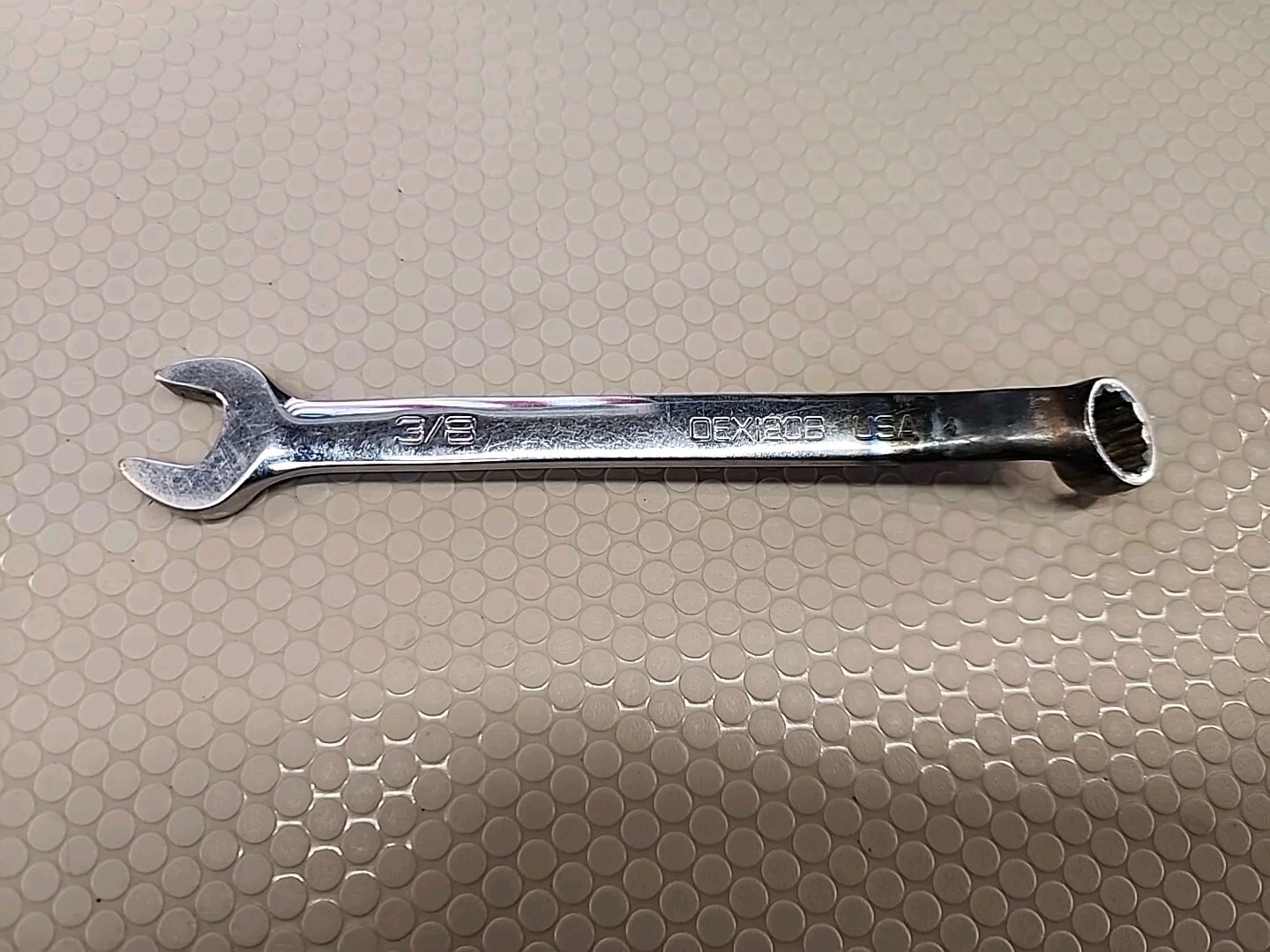 Snap On 3/8″ 12PT Short Chrome Combination Wrench OEX120B *modified*
