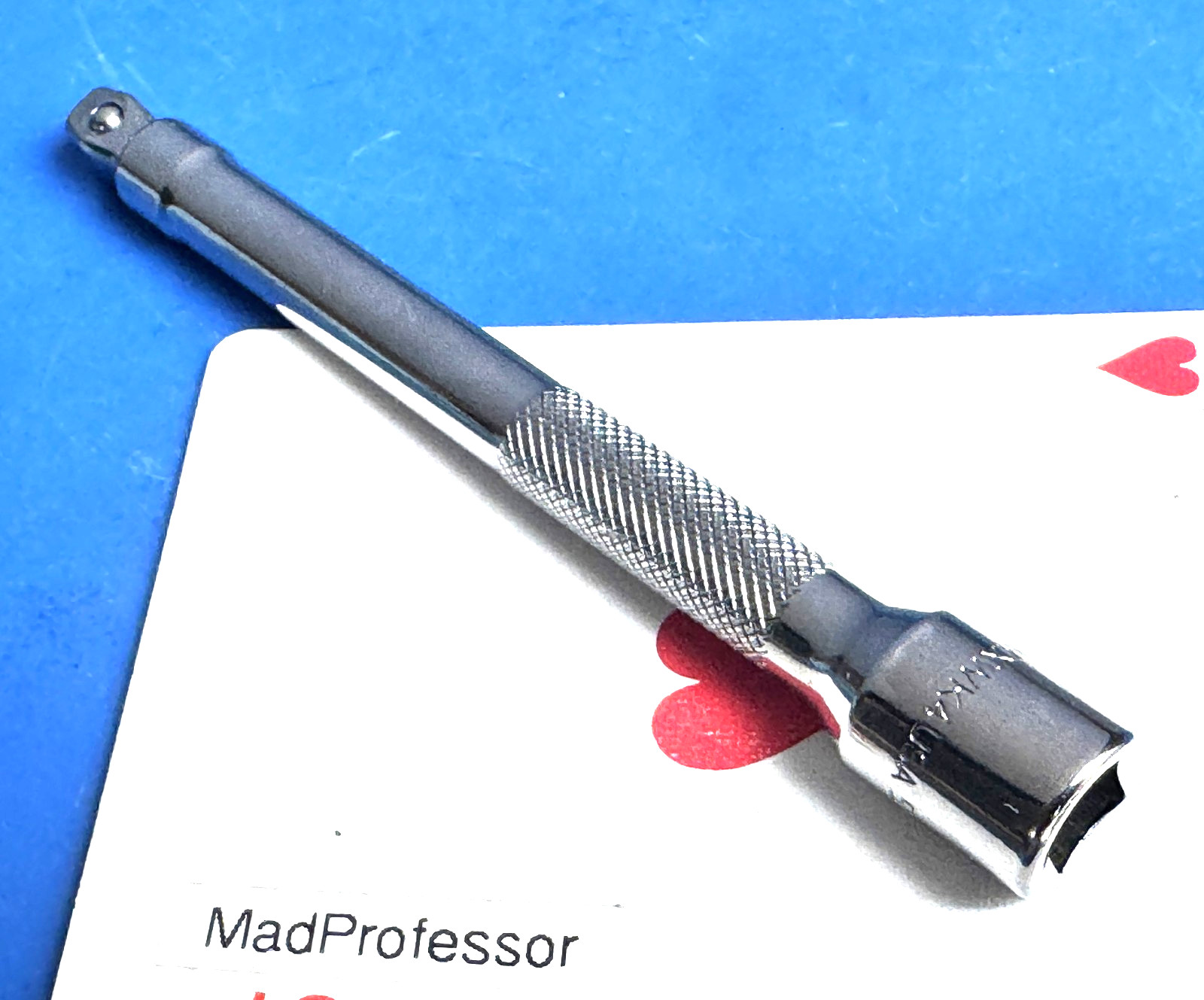 Snap-on USA 1/4″ drive 4″ long Knurled Wobble Socket wrench Extension TMXWK4 NEW