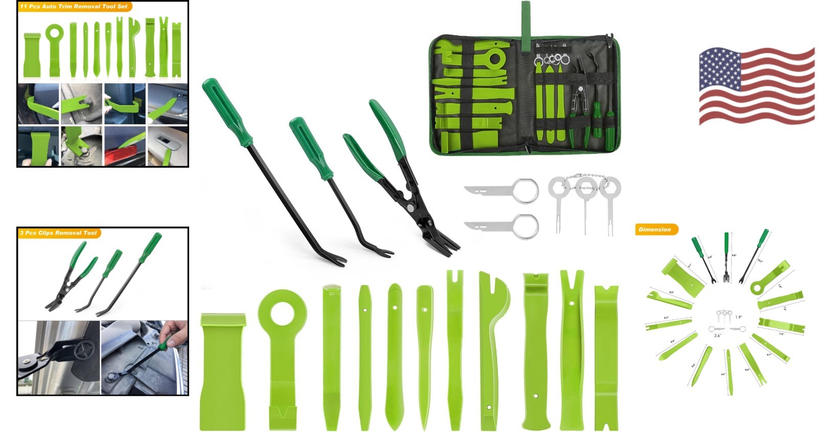 Professional Grade 19-Pc Trim Removal Tool Set – Includes 11 Interior Tools