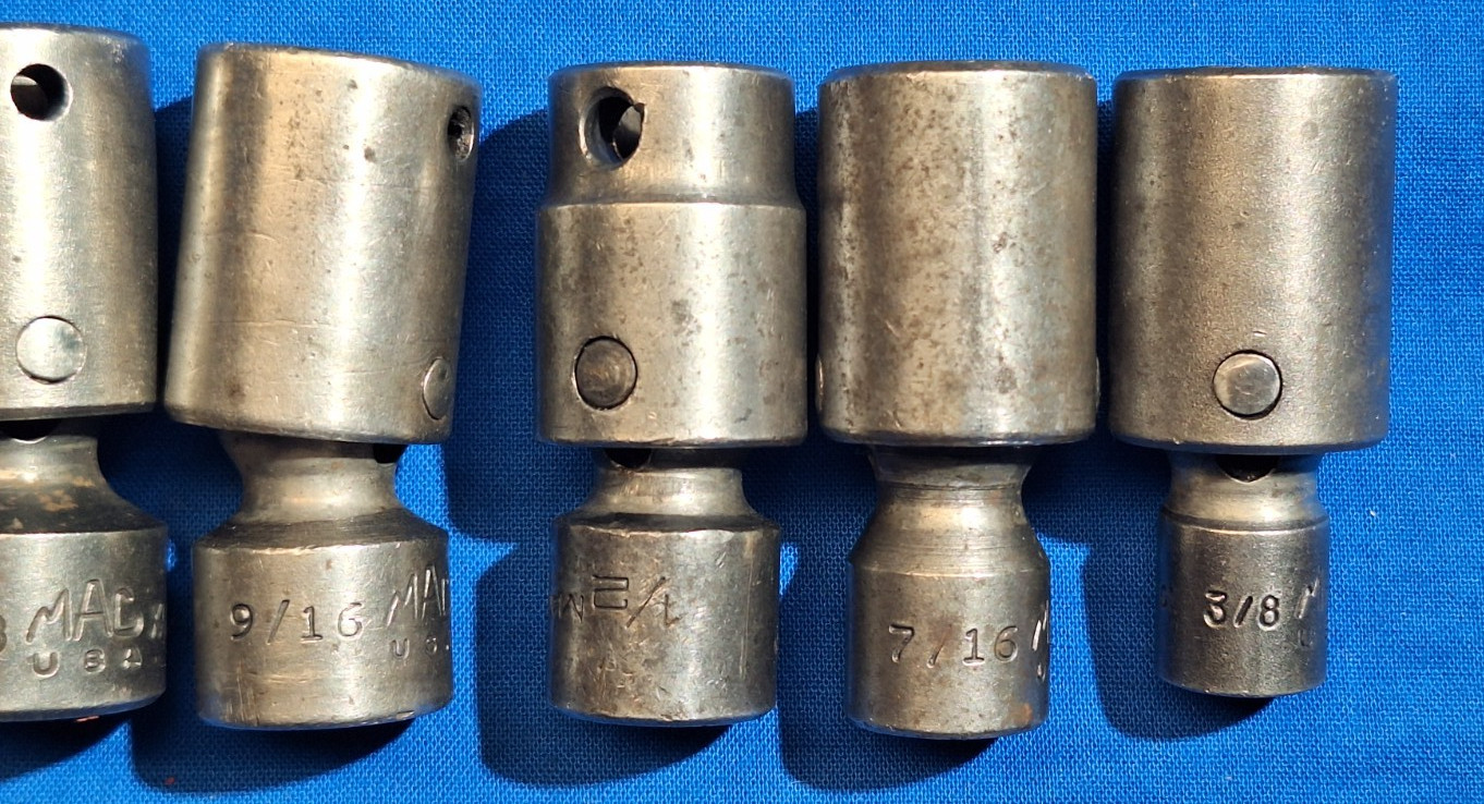Mac Tools 7 Piece SAE 3/8″ dr 6pt shallow ball swivel impact socket set 3/4″-3/8