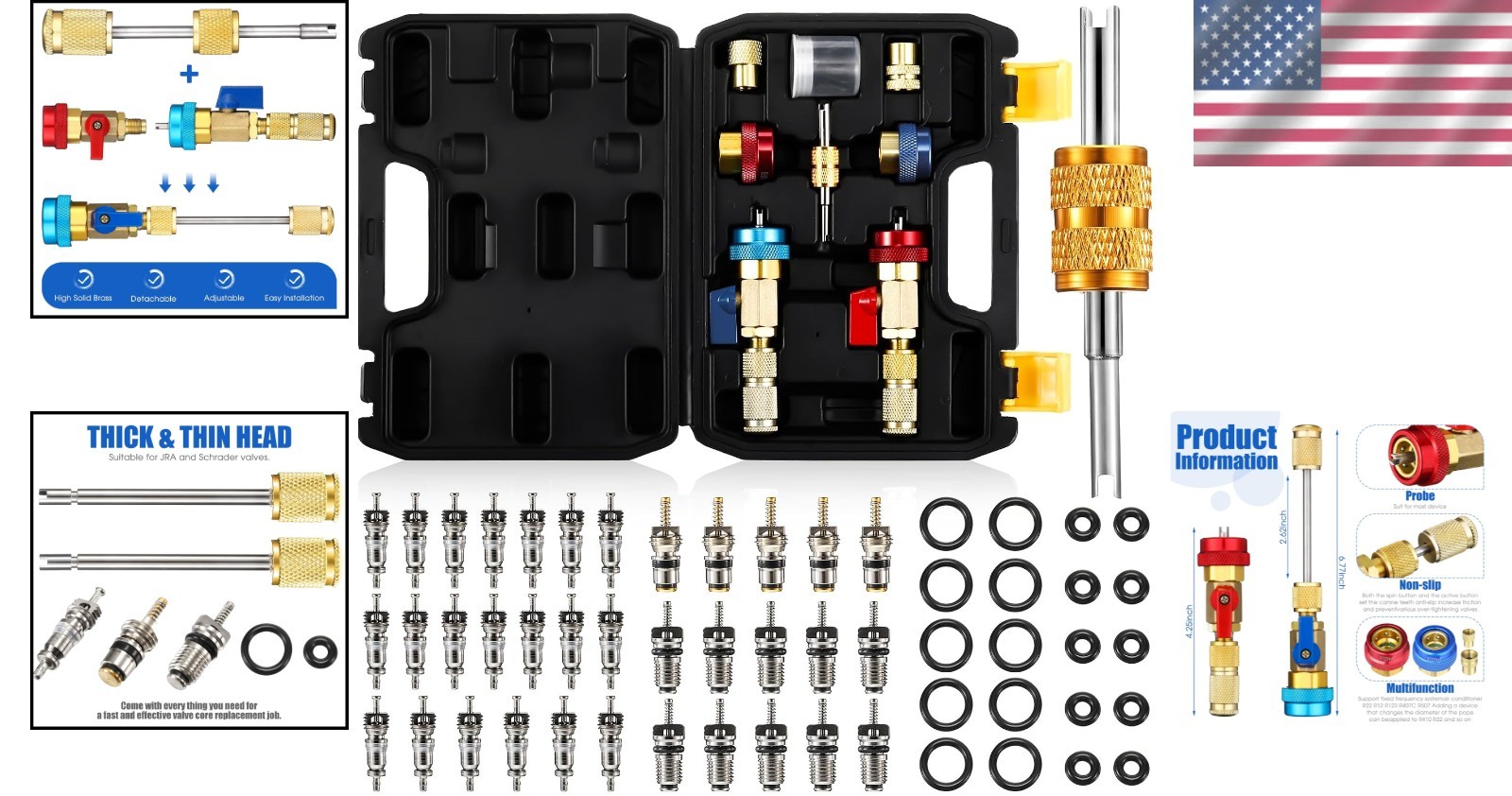 Automotive A/C Valve Core Tool Kit – 35 Pcs