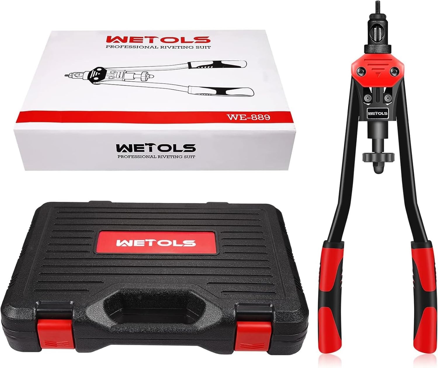 16″ Rivet Nut Tool Professional Kit with 11 Metric & Inch Mandrels M3 M4 M5 M6