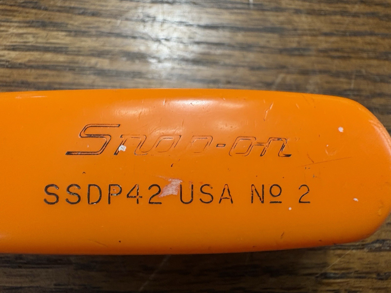 Vintage Snap-on Tools USA No. 2 SDDP42 Orange Handle Head Phillips Screwdriver
