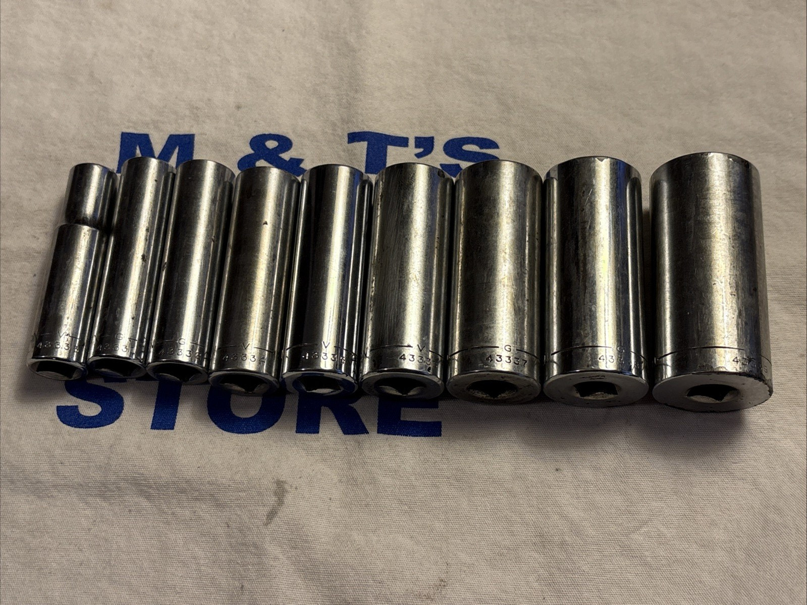 Craftsman USA 3/8″ Drive 9pc 6pt Deep Socket Set -V- & -G- Series 3/8″ – 7/8″