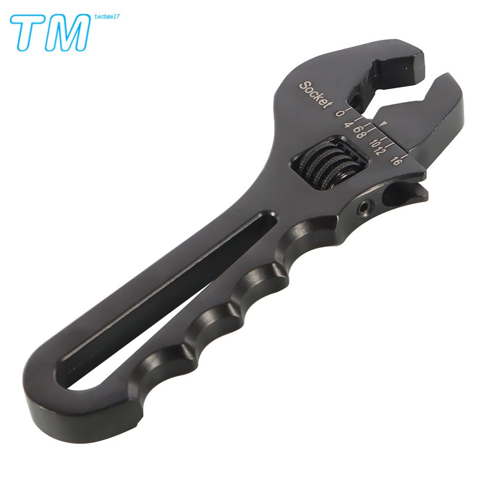 Aluminum 3AN 4AN-16AN Adjustable Wrench Tool Spanner For Hose End Fitting Black