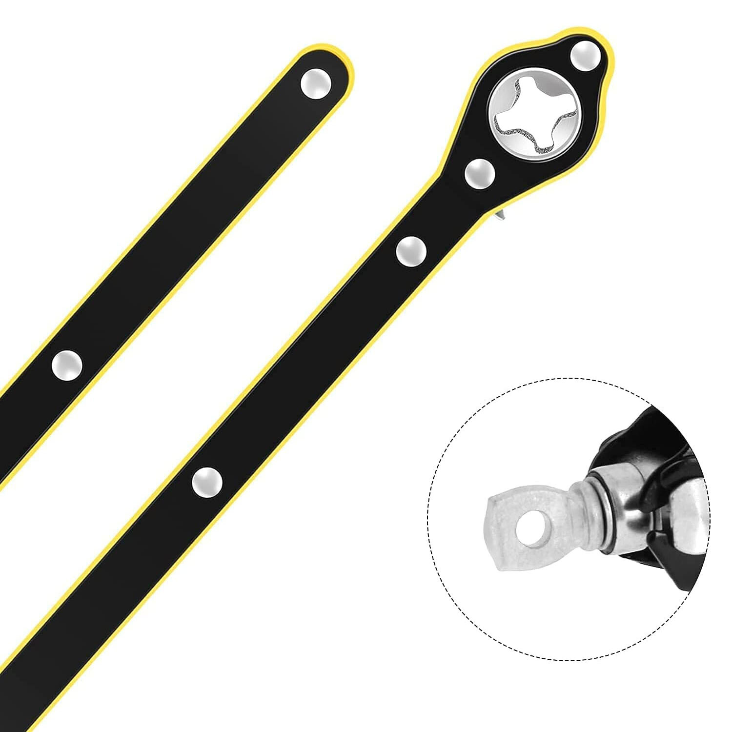 Car Jack Ratchet Wrench Labor-Saving Lug Wrench Positive & Reversal Knob Design
