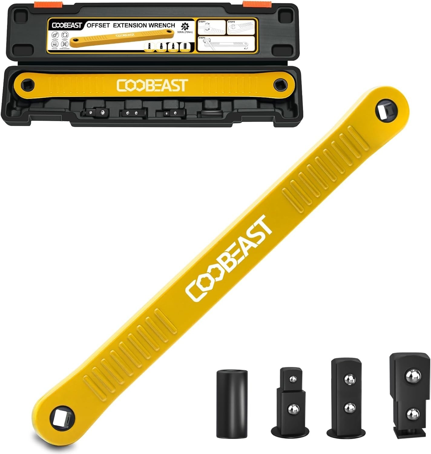 Yellow Offset Extension Wrench Tool – Compact & Versatile for Tight Spaces