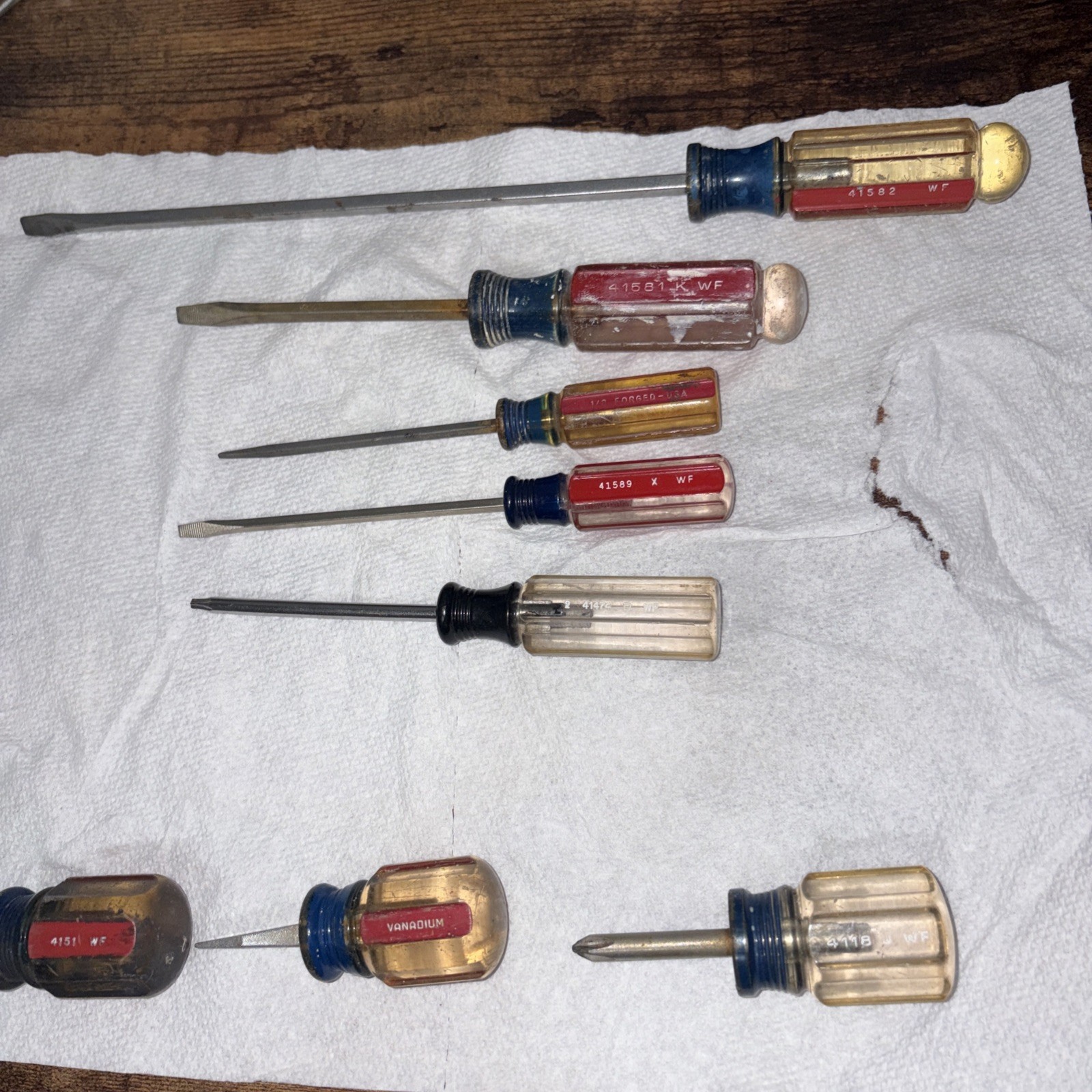 Lot of 8 Vintage Craftsman Flat / Philips USA Various Sizes 41589,41582,41581+++