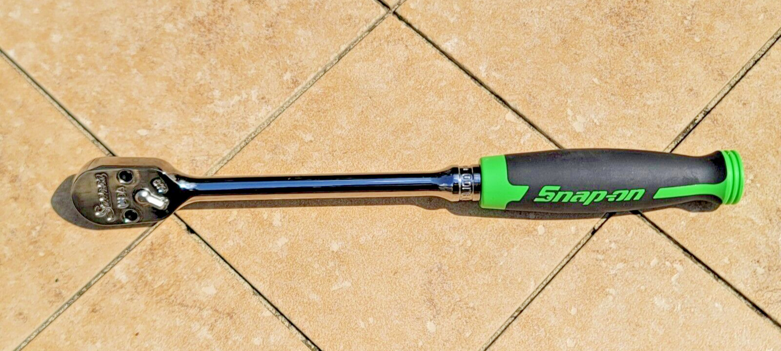 Snap-on Tools New Logo fhl100g 3/8″ drive 100 tooth long soft grip ratchet green