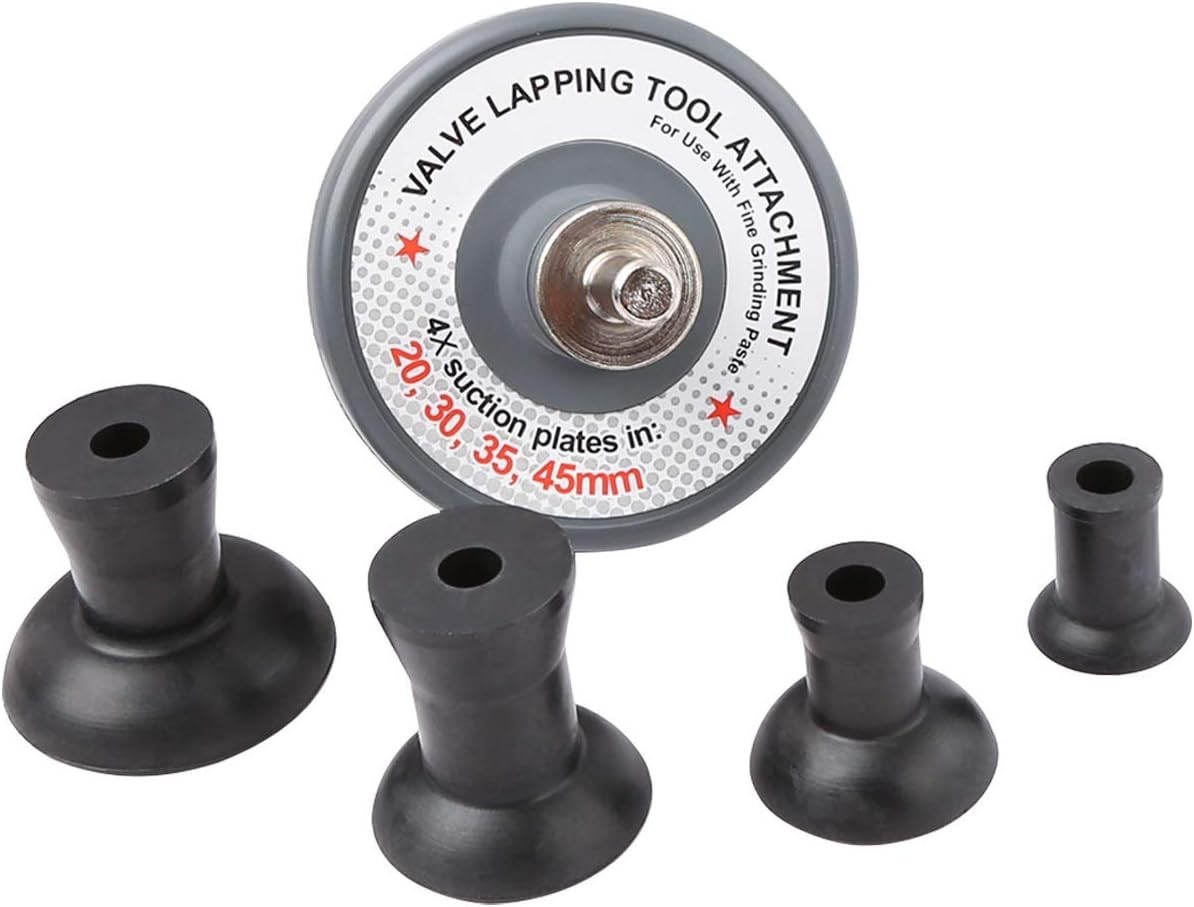 Easy-to-Use Valve Lapping Tool Attachment with Multiple Suction Sizes & High RPM