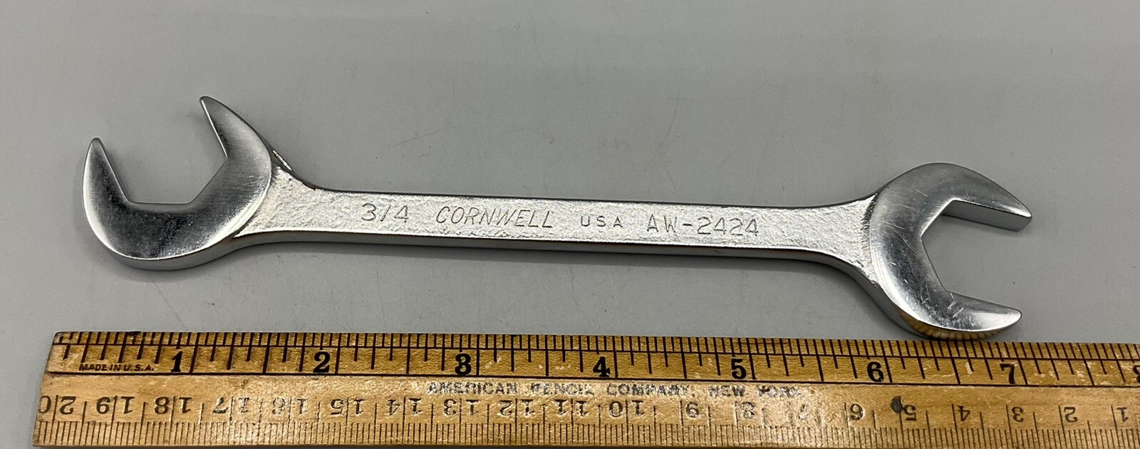 Cornwell Tools AW-2424 Angled 3/4″ Offset Angle Wrench Satin Chrome USA UNUSED