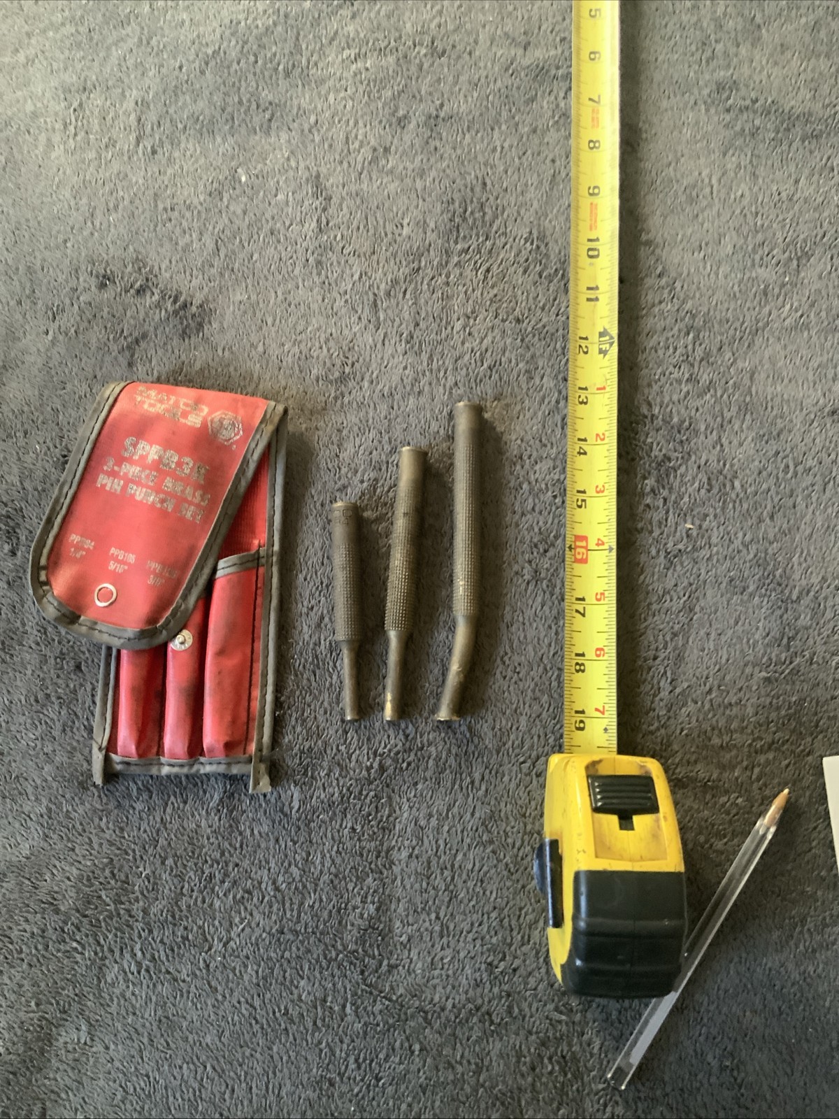 Matco Sppb3k, 3pc Brass Punch Set, Used….see Pics….1 Is Bent