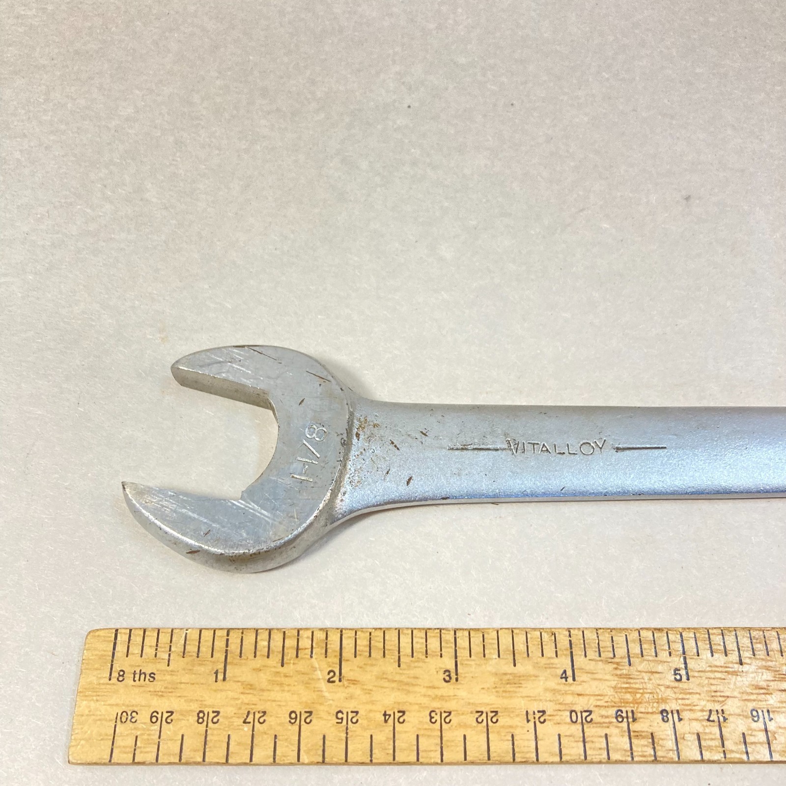 Billings Wrench Open End 1-1/8″-1″ Vitalloy Long Reach #1735 USA